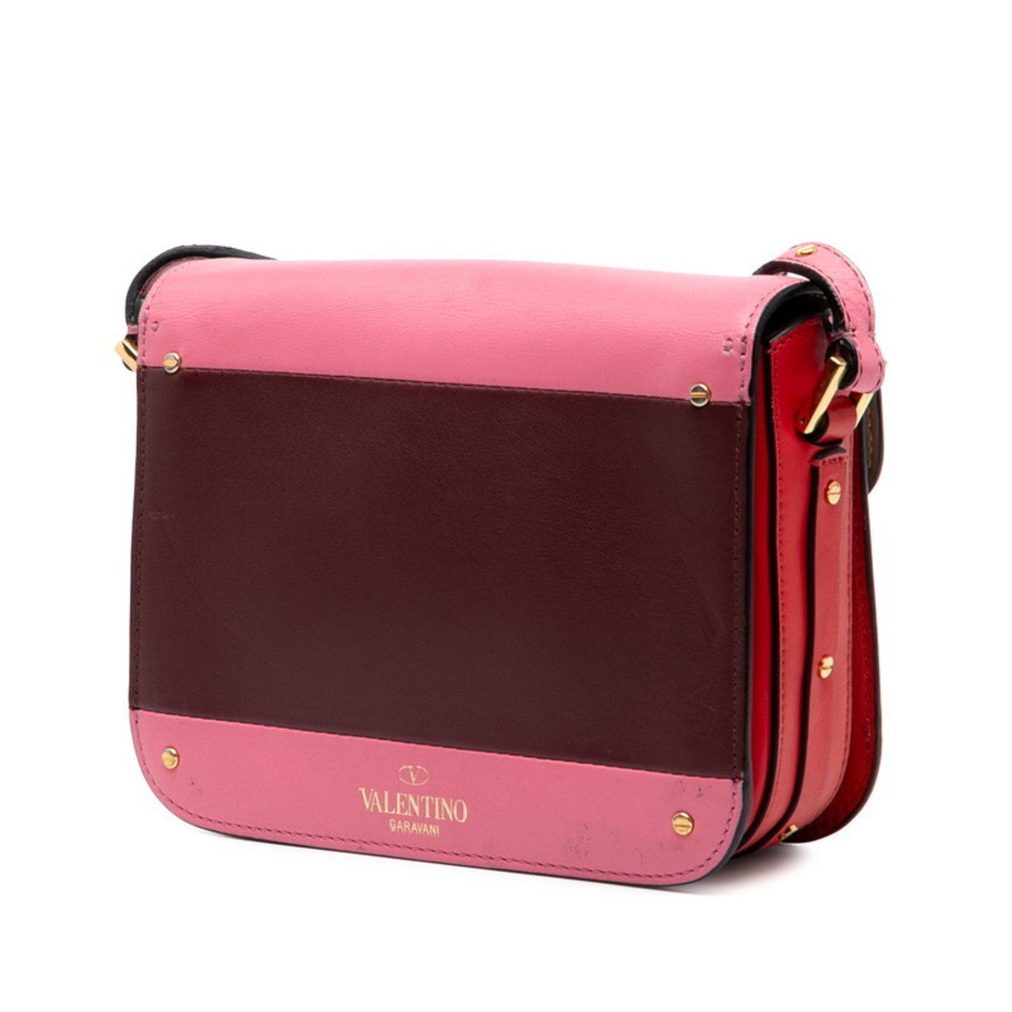 Valentino Valentino shoulder bag in pink and wine red leather for women. Size ONE SIZE - 2 Thumbnail