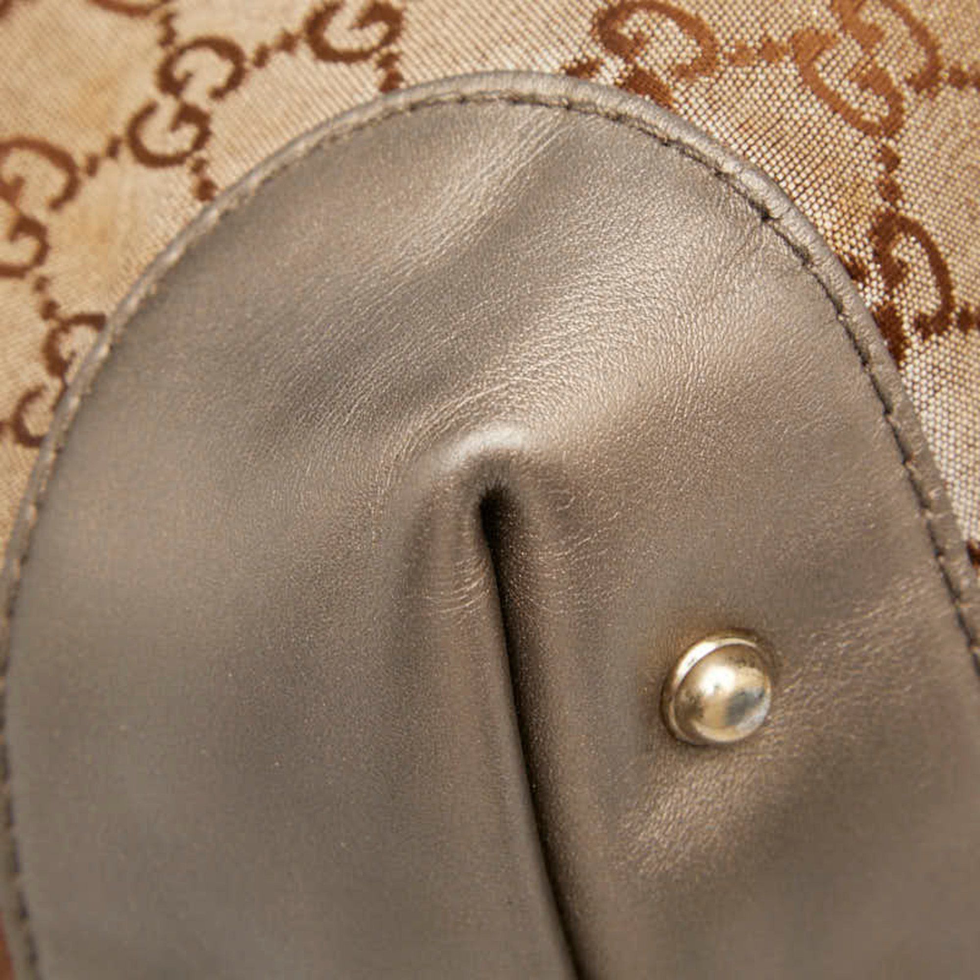 Gucci Gucci GG Canvas Heart Bit Bamboo One-Shoulder Bag 269958 Brown and Leather Women's GUCCI Size ONE SIZE - 5 Thumbnail