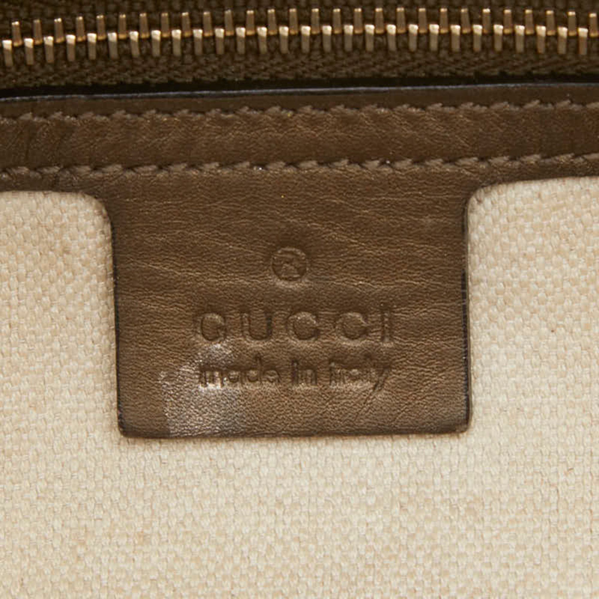 Gucci Gucci GG Canvas Heart Bit Bamboo One-Shoulder Bag 269958 Brown and Leather Women's GUCCI Size ONE SIZE - 12 Thumbnail