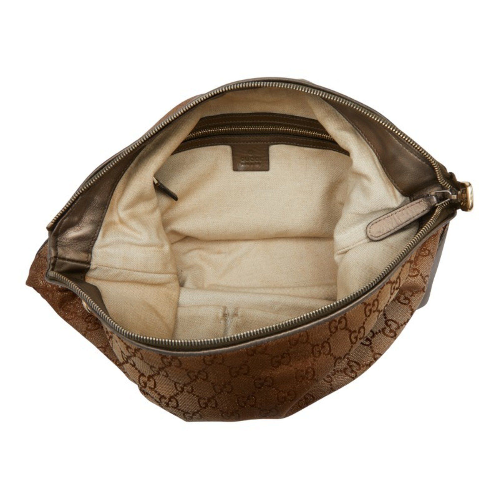 Gucci Gucci GG Canvas Heart Bit Bamboo One-Shoulder Bag 269958 Brown and Leather Women's GUCCI Size ONE SIZE - 11 Thumbnail