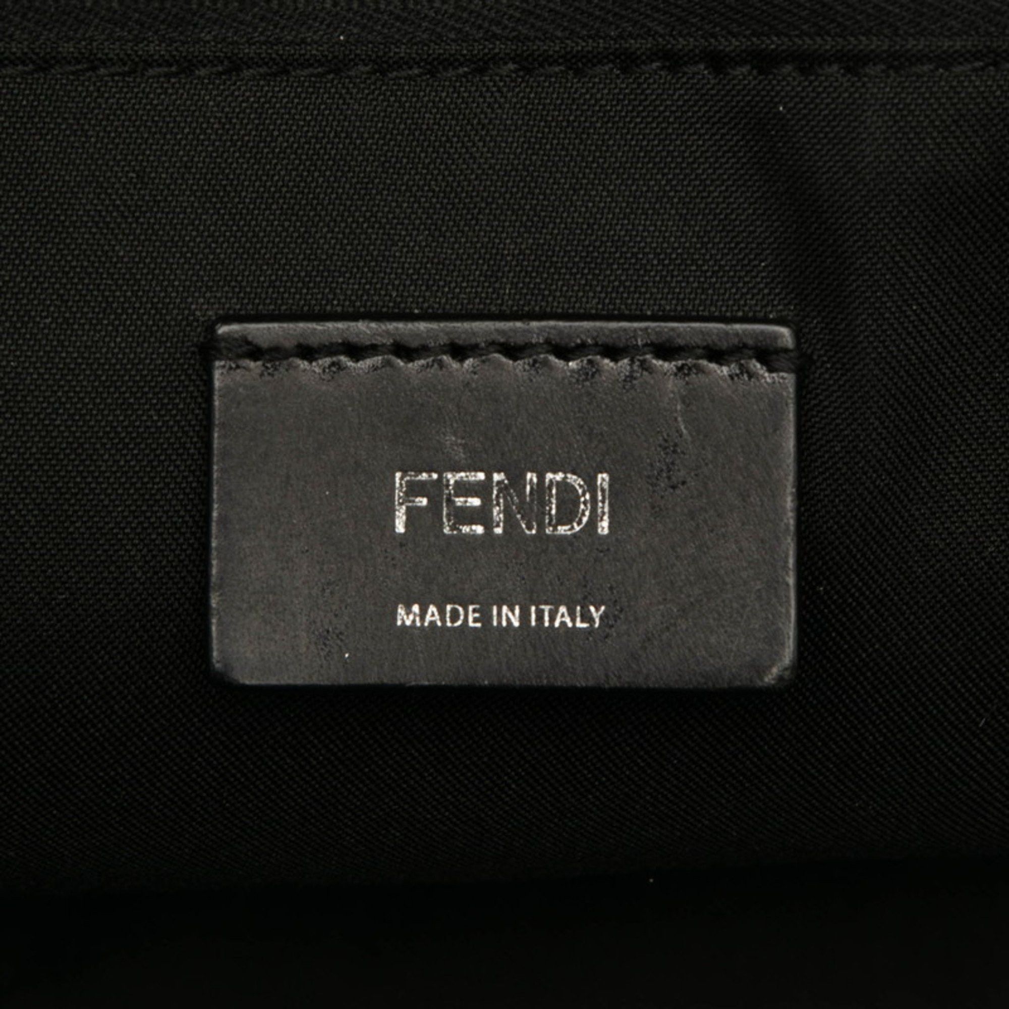 Fendi Fendi Face Backpack 7VZ012 Black Leather and Nylon Women's FENDI Size ONE SIZE - 6 Thumbnail