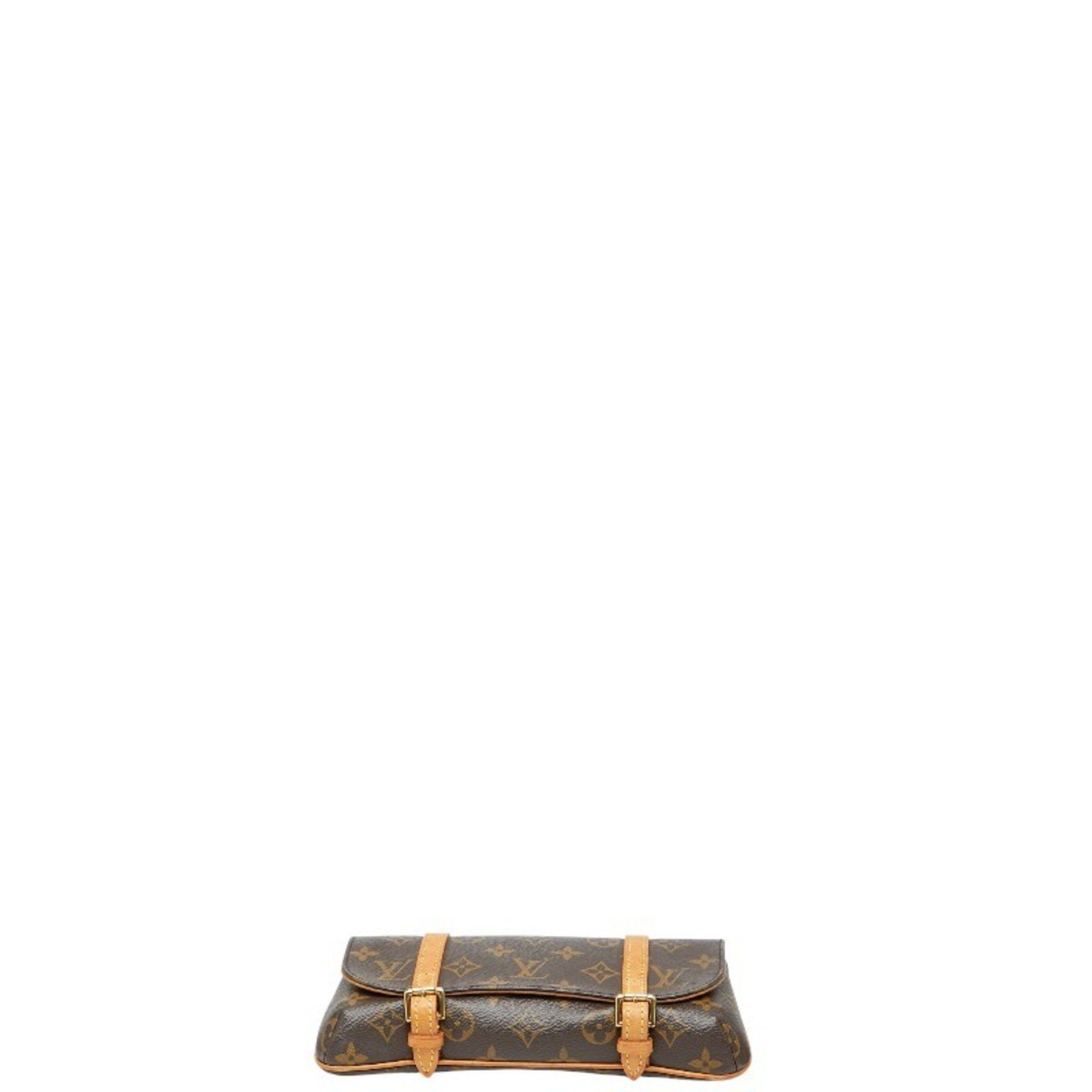 Louis Vuitton Louis Vuitton Monogram Pochette Marel Waist Bag/Body Bag M51159 Brown Leather Women's LOUIS VUITTON Size ONE SIZE - 3 Thumbnail