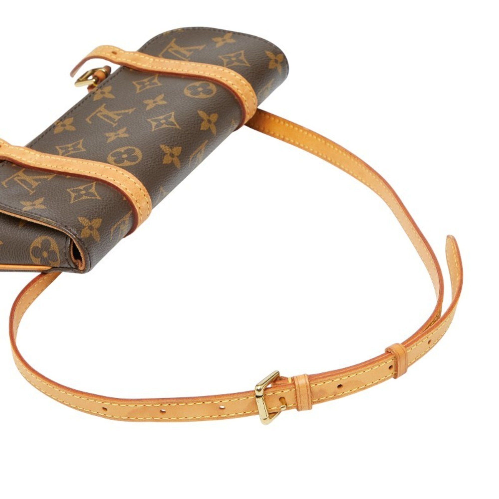 Louis Vuitton Louis Vuitton Monogram Pochette Marel Waist Bag/Body Bag M51159 Brown Leather Women's LOUIS VUITTON Size ONE SIZE - 6 Thumbnail