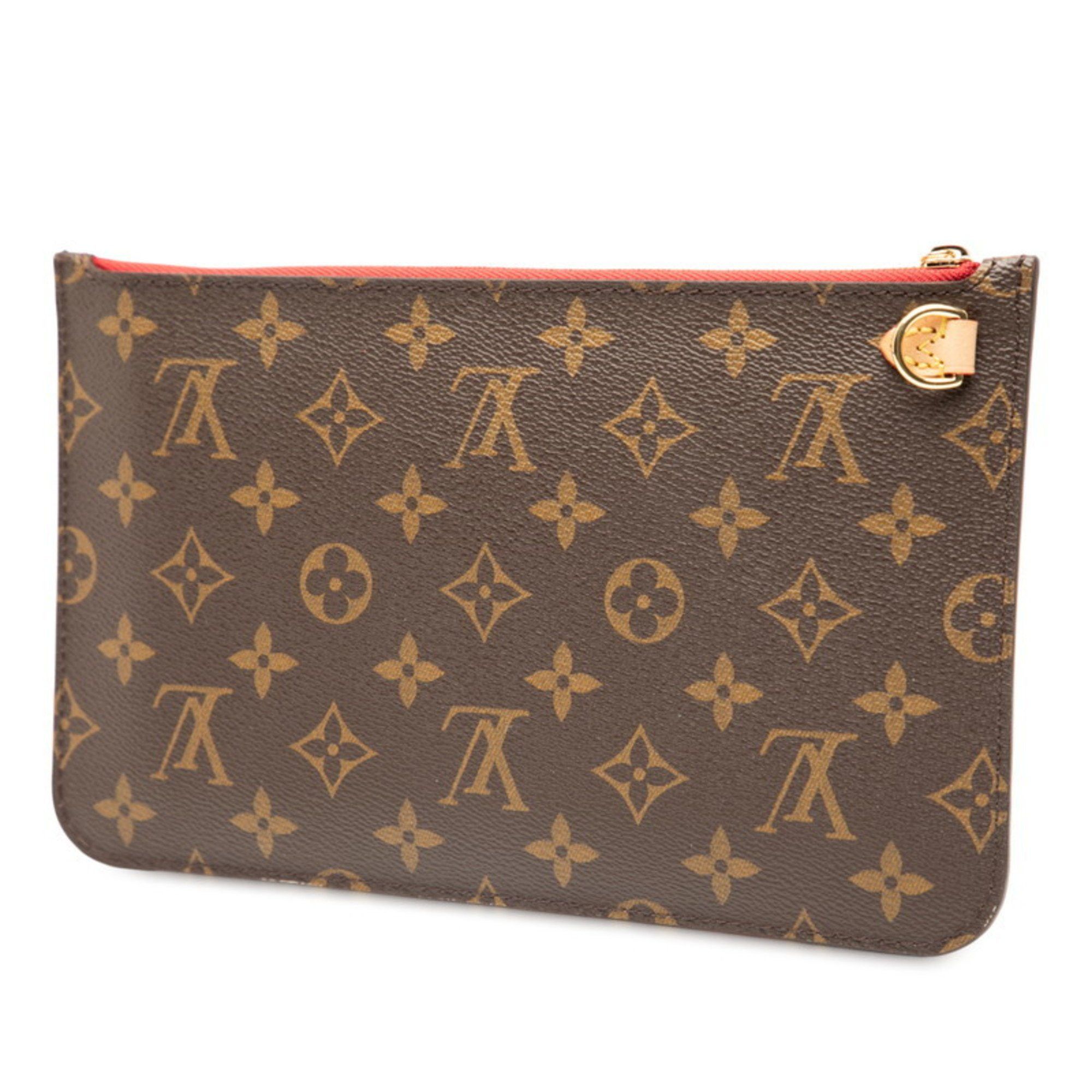 Louis Vuitton Louis Vuitton Monogram Neverfull MM with attached pouch in brown and red. Women's. Size ONE SIZE - 2 Thumbnail