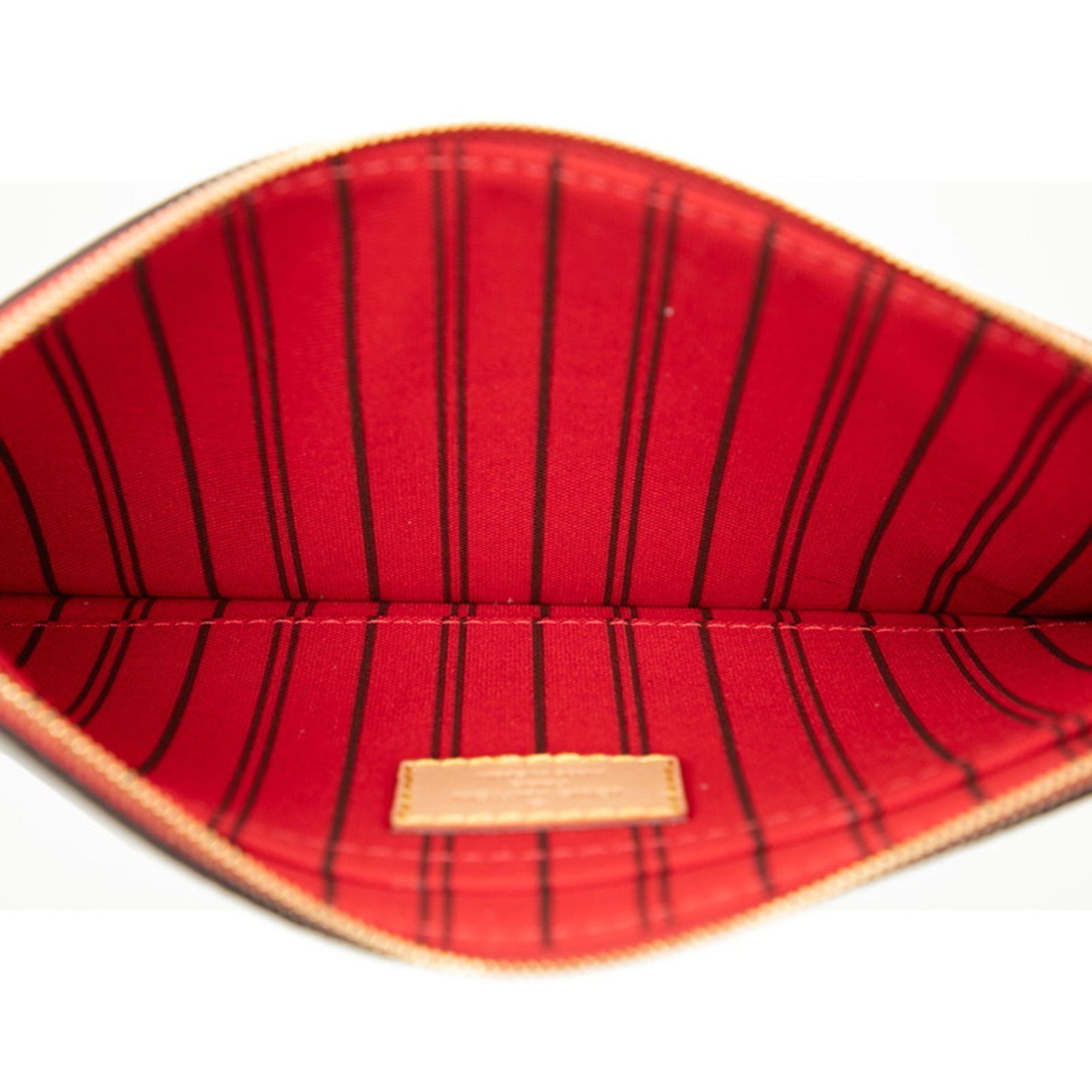 Louis Vuitton Louis Vuitton Monogram Neverfull MM with attached pouch in brown and red. Women's. Size ONE SIZE - 4 Thumbnail