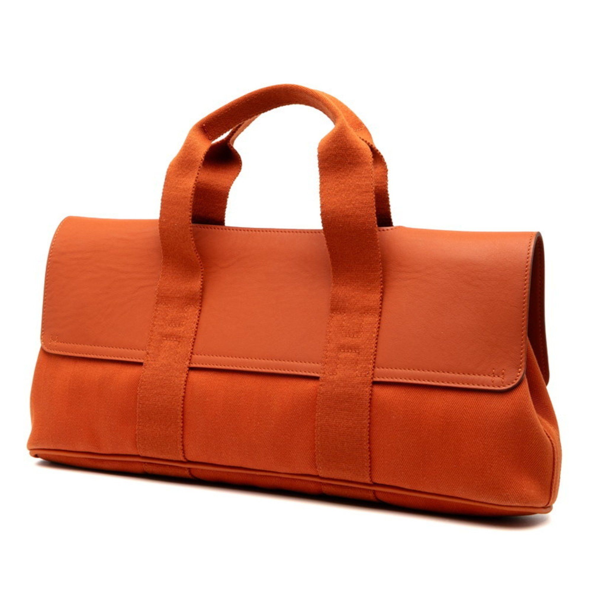 Hermes Hermes Hermès Valparaiso Long MM Handbag in Orange Toile Chevron Leather for Women Size ONE SIZE - 2 Thumbnail