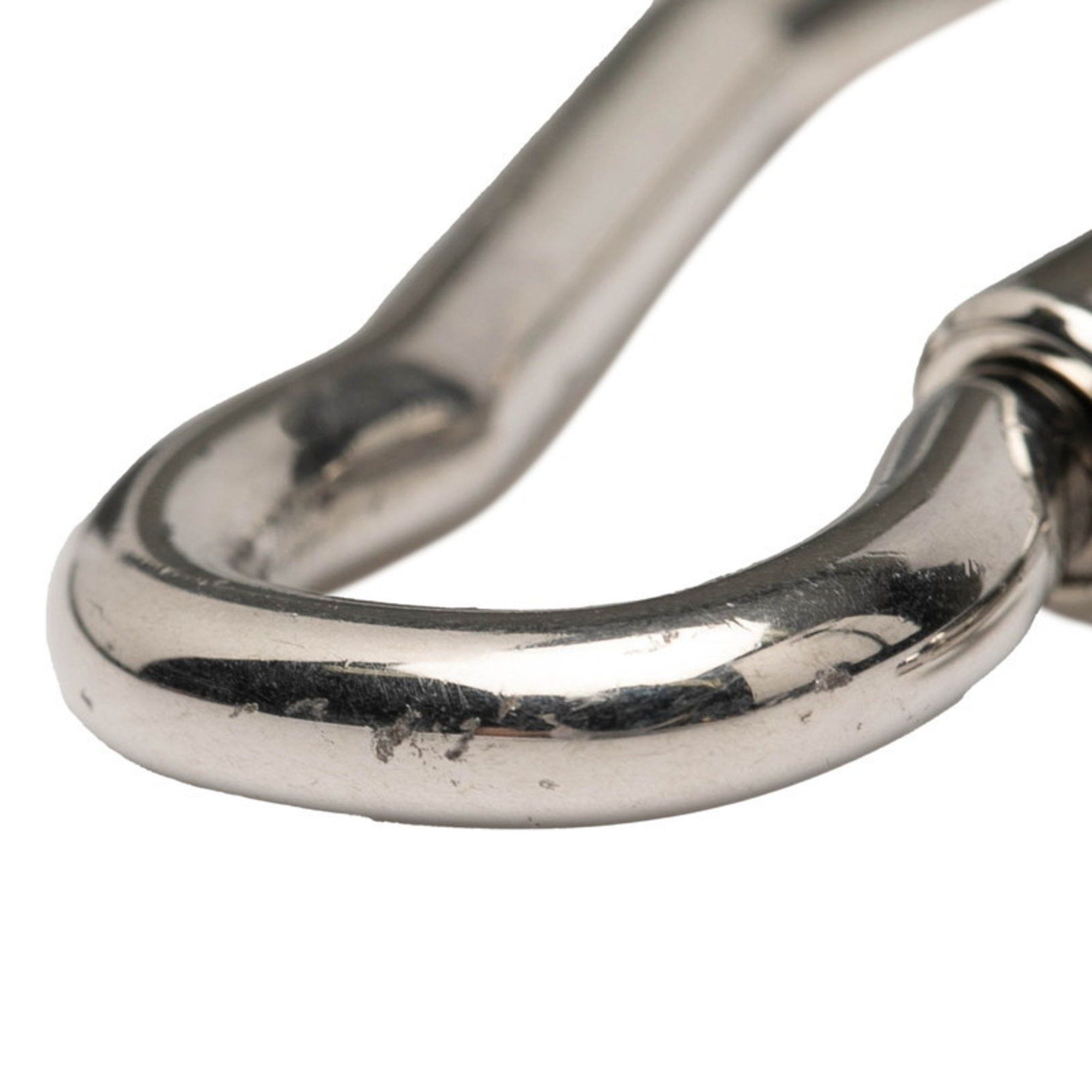 Hermes Hermes Hermès Clé Cheval Mousqueton snap hook keychain key ring in silver metal for women. Size ONE SIZE - 3 Thumbnail