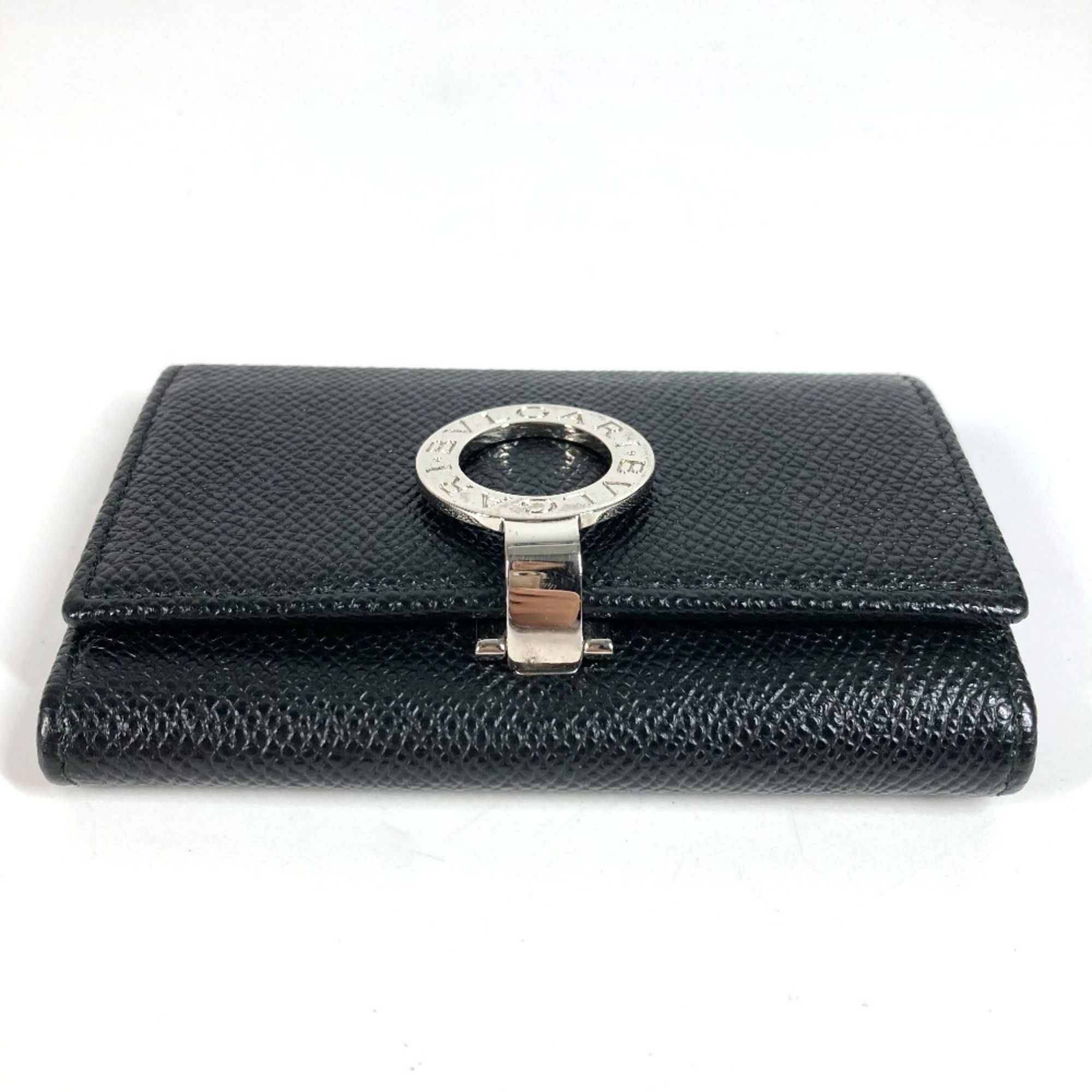 Bvlgari Bvlgari 6-ring logo key case, leather, black, for men and women. Size ONE SIZE - 9 Thumbnail