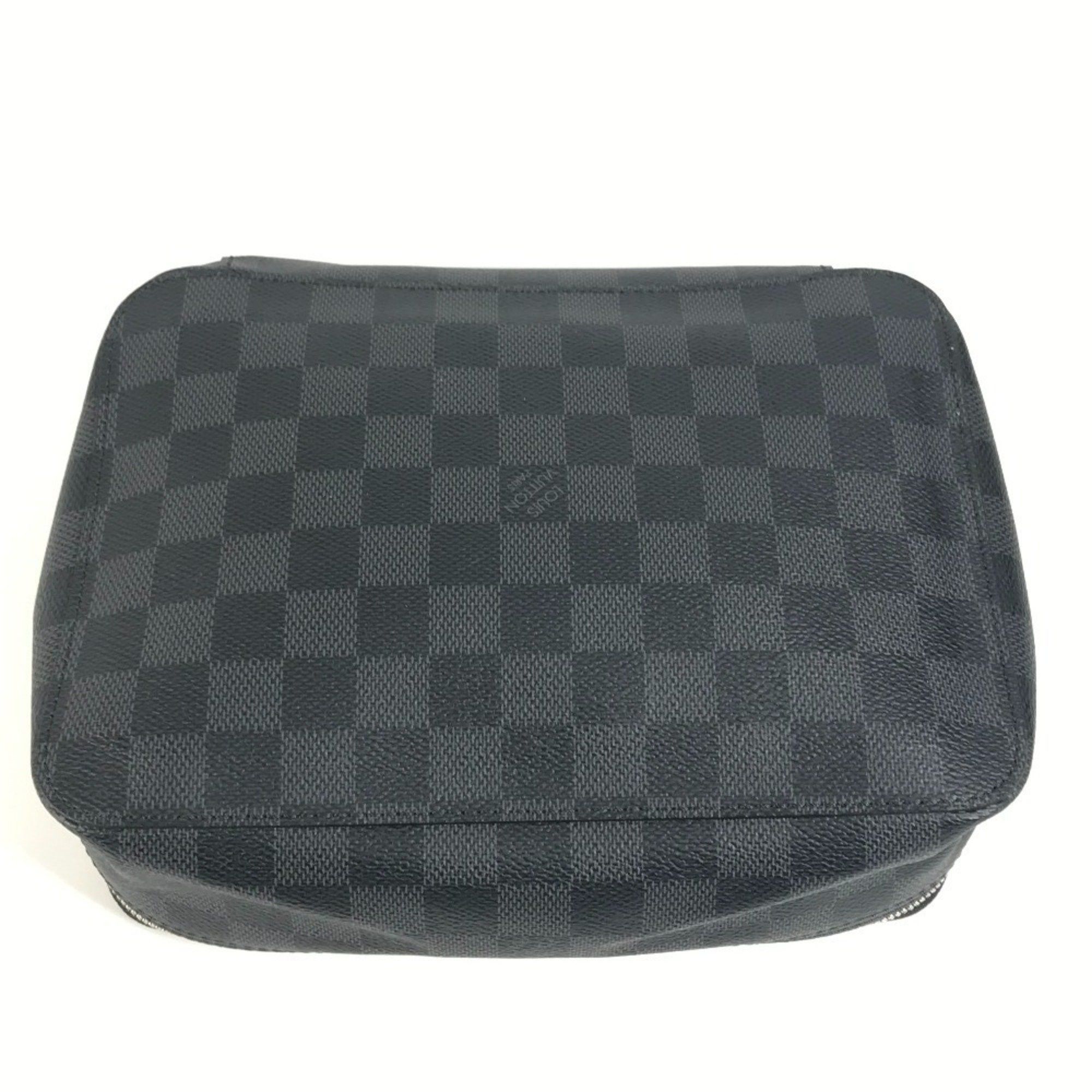 LOUIS VUITTON N40182 Damier Graphite Cube Langemont MM Travel Case