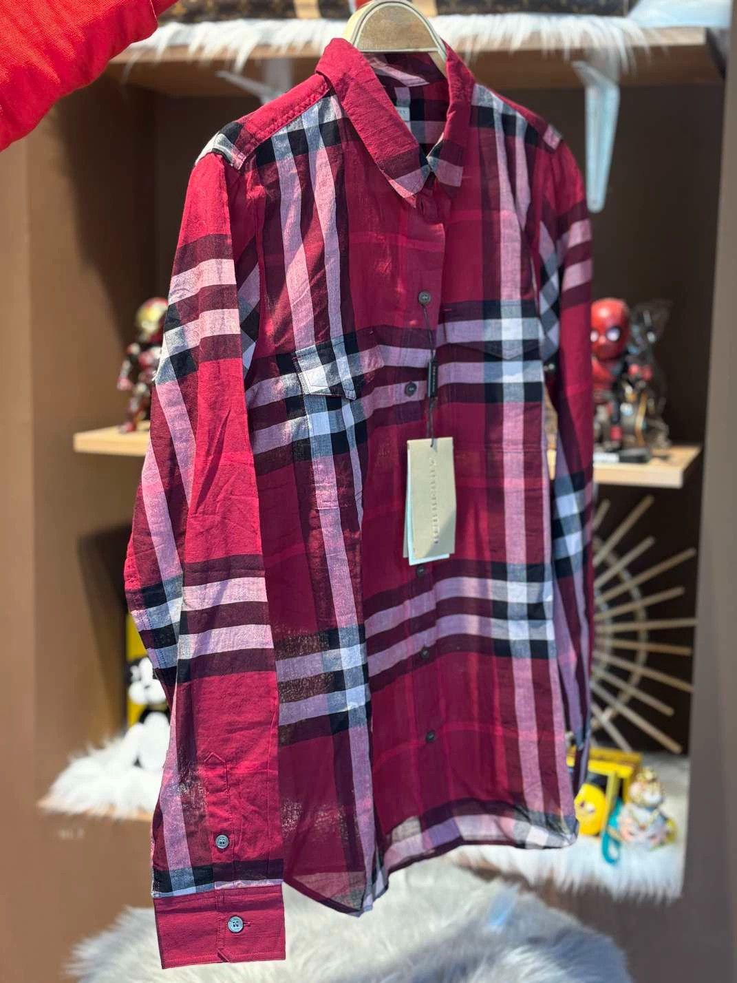 Burberry Burberry Red Plaid Casual Button Shirt - dmc Size US M / EU 48-50 / 2 - 3 Thumbnail