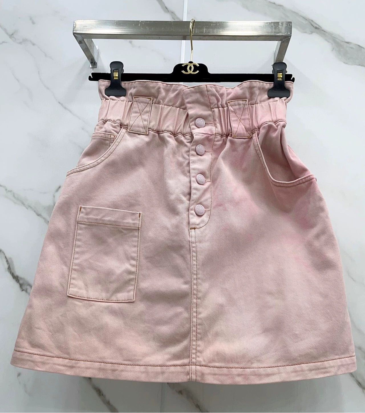 Fendi FENDI High-Waist Pink Denim Skirt - dmc Size US 32 / EU 48 - 4 Thumbnail