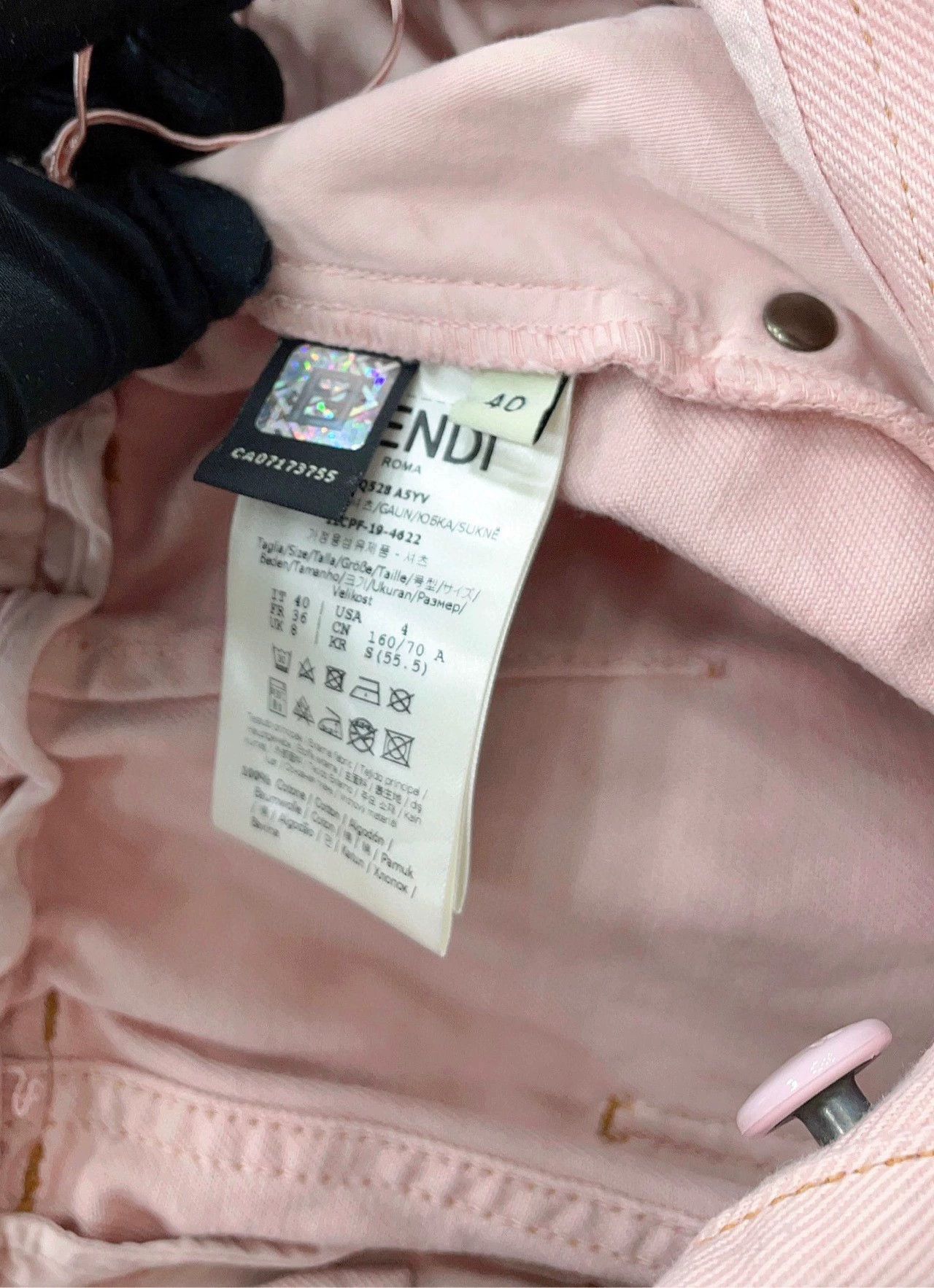 Fendi FENDI High-Waist Pink Denim Skirt - dmc Size US 32 / EU 48 - 8 Thumbnail