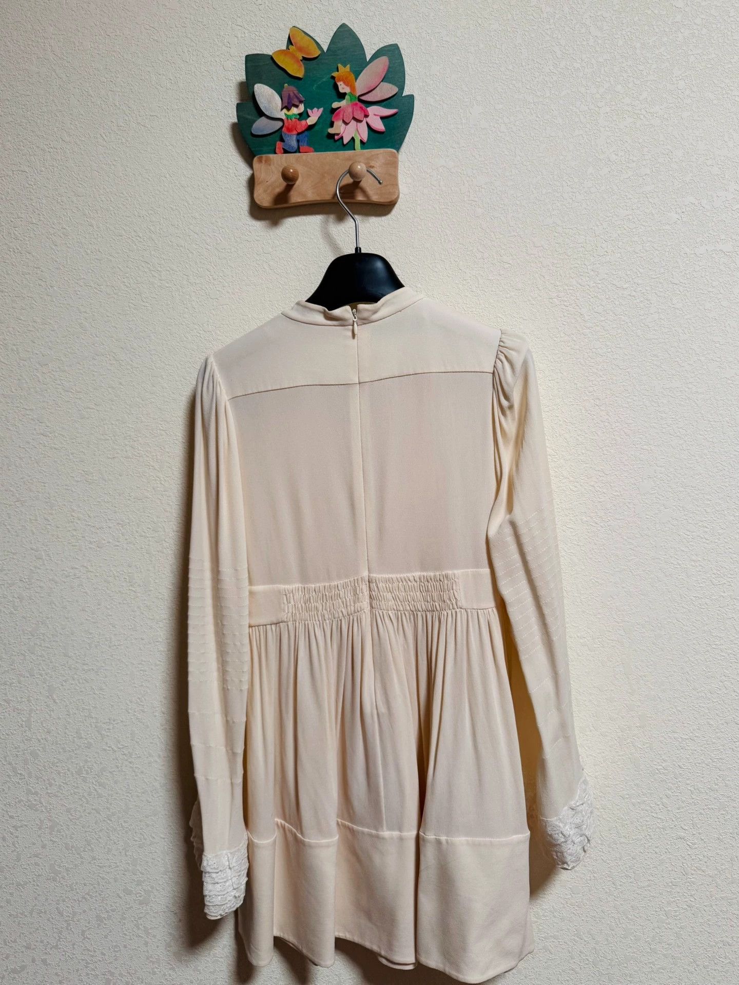 Valentino Valentino Beige Lace Mini Dress Size 40 - dmc Size US 31 - 2 Thumbnail