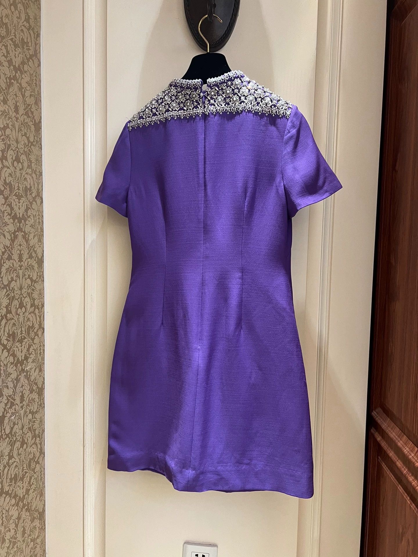 Valentino Valentino Purple Short-Sleeve Dress - dmc Size US M / EU 48-50 / 2 - 2 Thumbnail