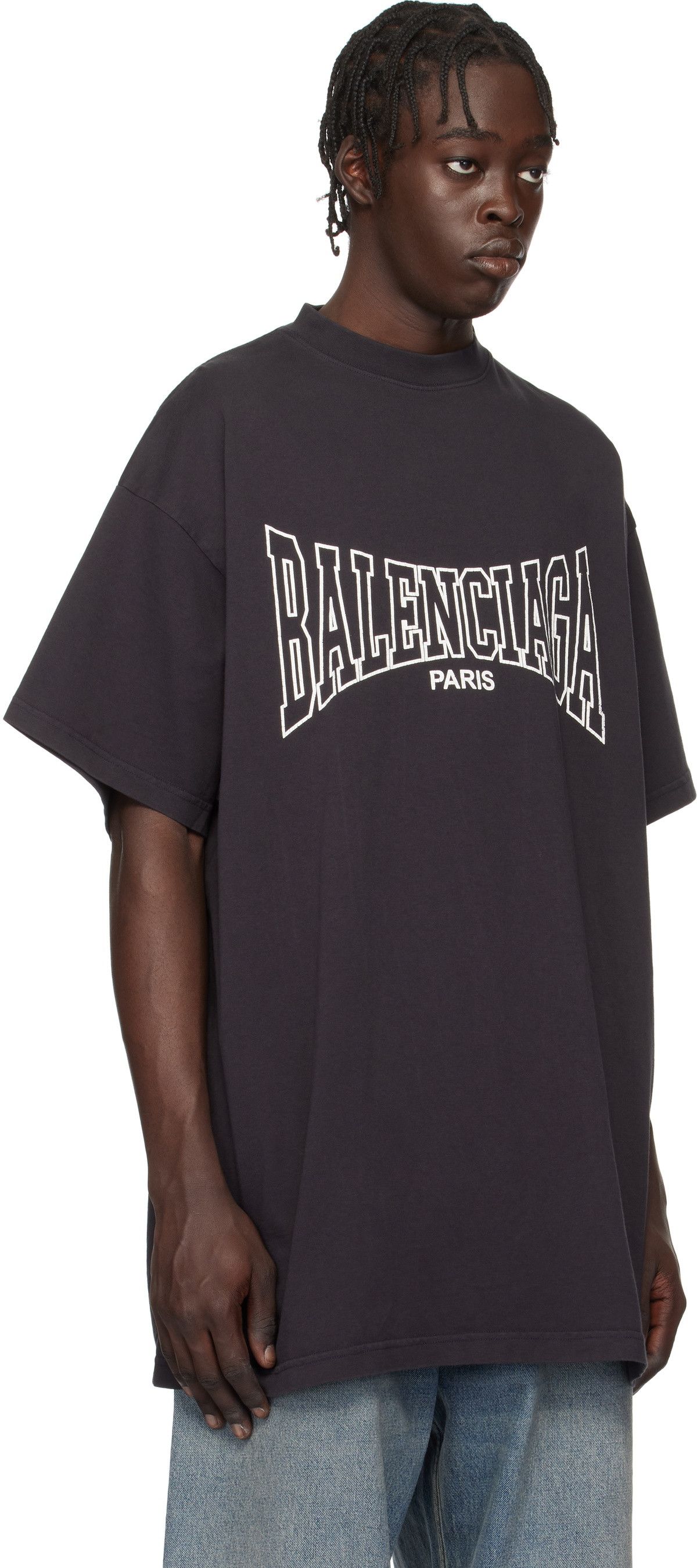 Balenciaga Black 'Balenciaga Boxing' Oversized T-shirt Size US L / EU 52-54 / 3 - 2 Thumbnail