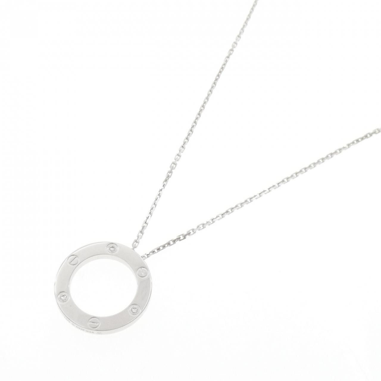 Cartier Cartier Cartier Love 750 White Gold Diamond Necklace Metal Necklace DUTY FREE for USA Size ONE SIZE - 2 Thumbnail