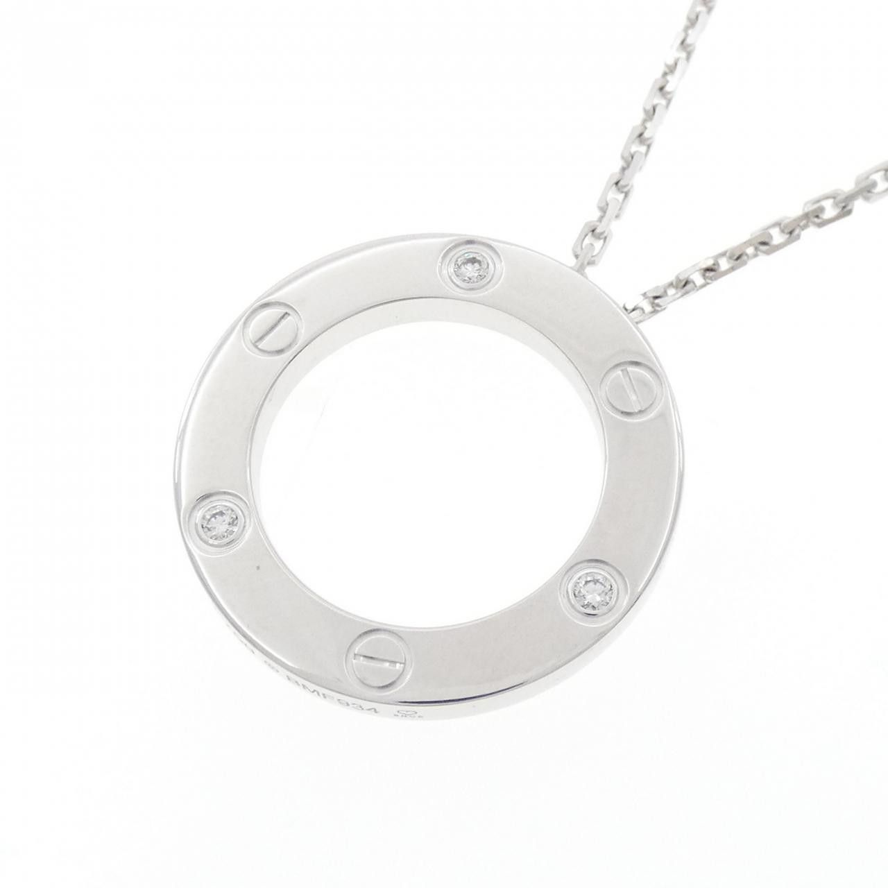 Cartier Cartier Cartier Love 750 White Gold Diamond Necklace Metal Necklace DUTY FREE for USA Size ONE SIZE - 3 Thumbnail