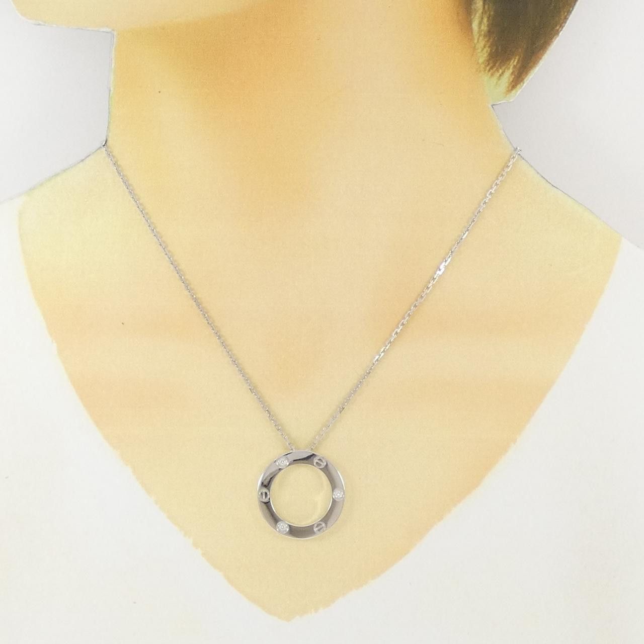 Cartier Cartier Cartier Love 750 White Gold Diamond Necklace Metal Necklace DUTY FREE for USA Size ONE SIZE - 6 Thumbnail