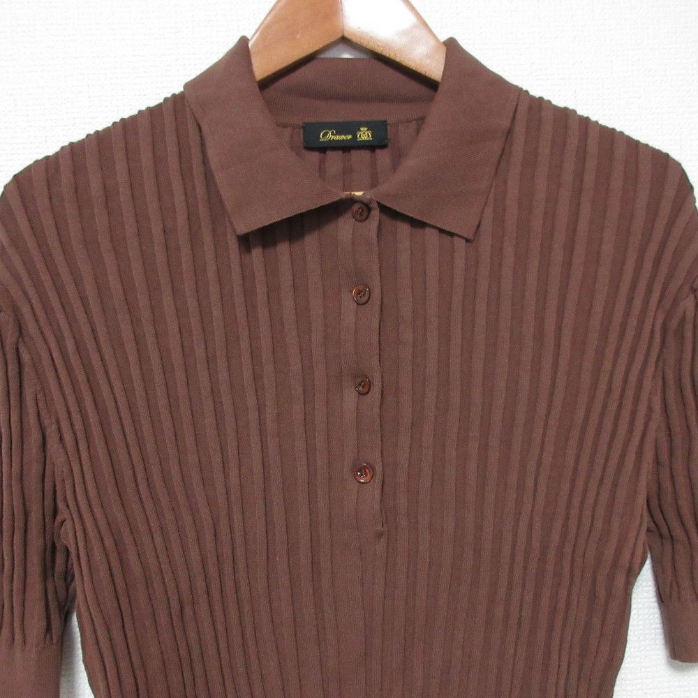 Other Other Drawer Cotton Short Sleeve Knit Polo Shirt Cotton Tops DUTY FREE for USA Size ONE SIZE - 3 Thumbnail
