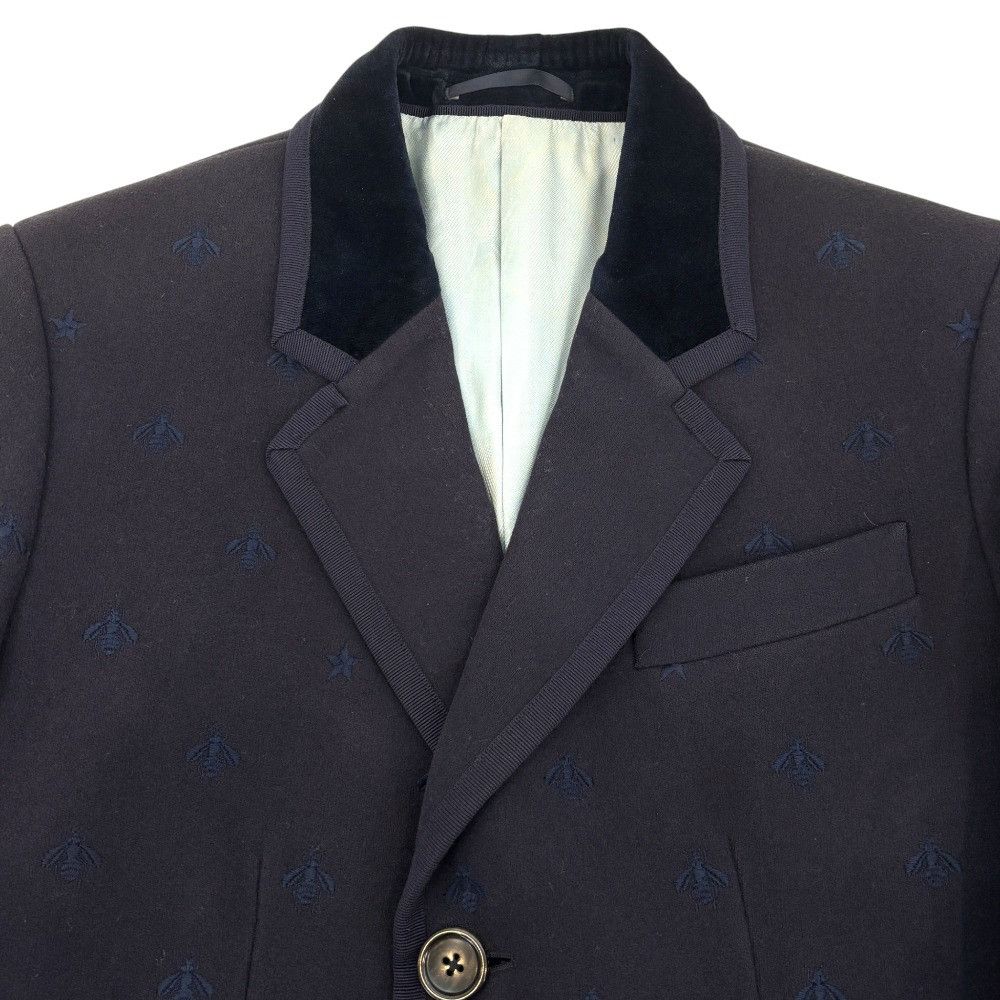 Gucci Gucci Gucci BEE Embroidery Wool Coat Cotton Outerwear 522526 DUTY FREE for USA Size ONE SIZE - 4 Thumbnail