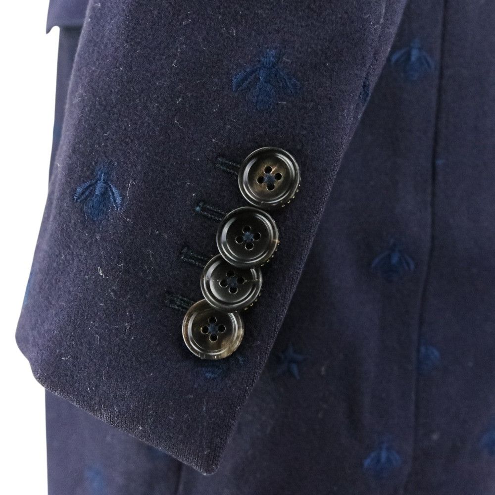 Gucci Gucci Gucci BEE Embroidery Wool Coat Cotton Outerwear 522526 DUTY FREE for USA Size ONE SIZE - 7 Thumbnail