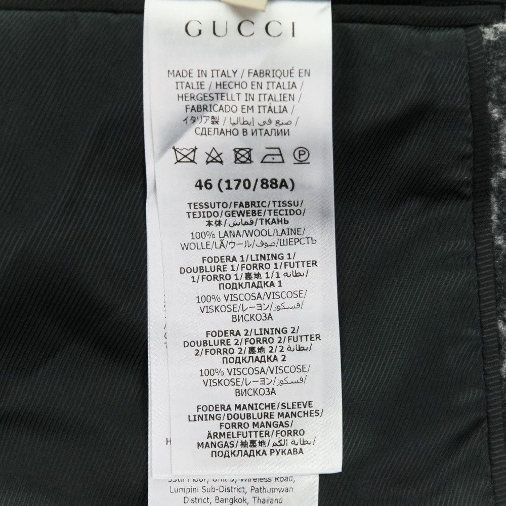 Gucci Gucci Gucci GG Wool Flannel Tailored Jacket Cotton Outerwear 770366 DUTY FREE for USA Size ONE SIZE - 9 Thumbnail