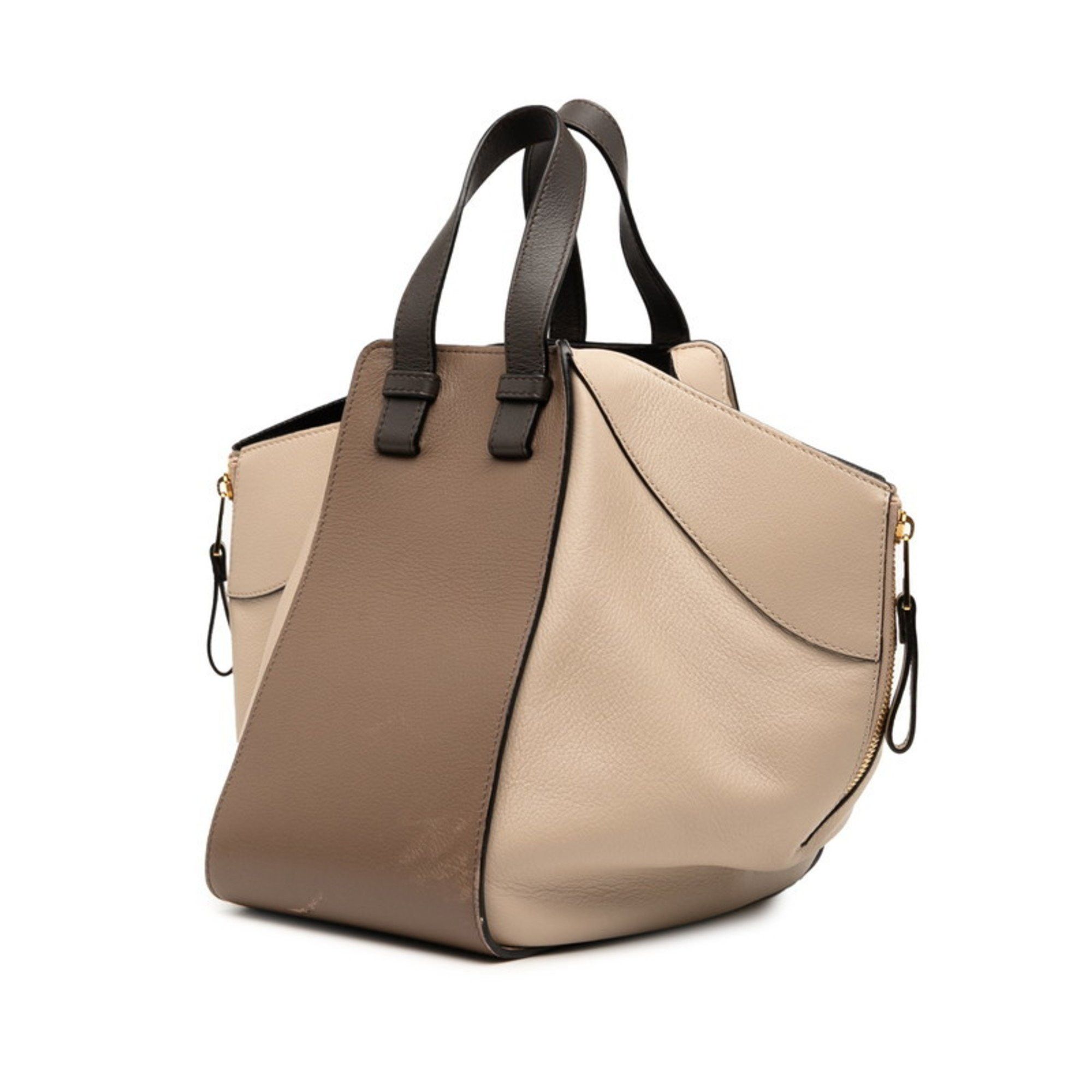 Loewe LOEWE Anagram Hammock Small Handbag/Shoulder Bag, 2-Way, Beige/Brown Leather, Women's Size ONE SIZE - 2 Thumbnail