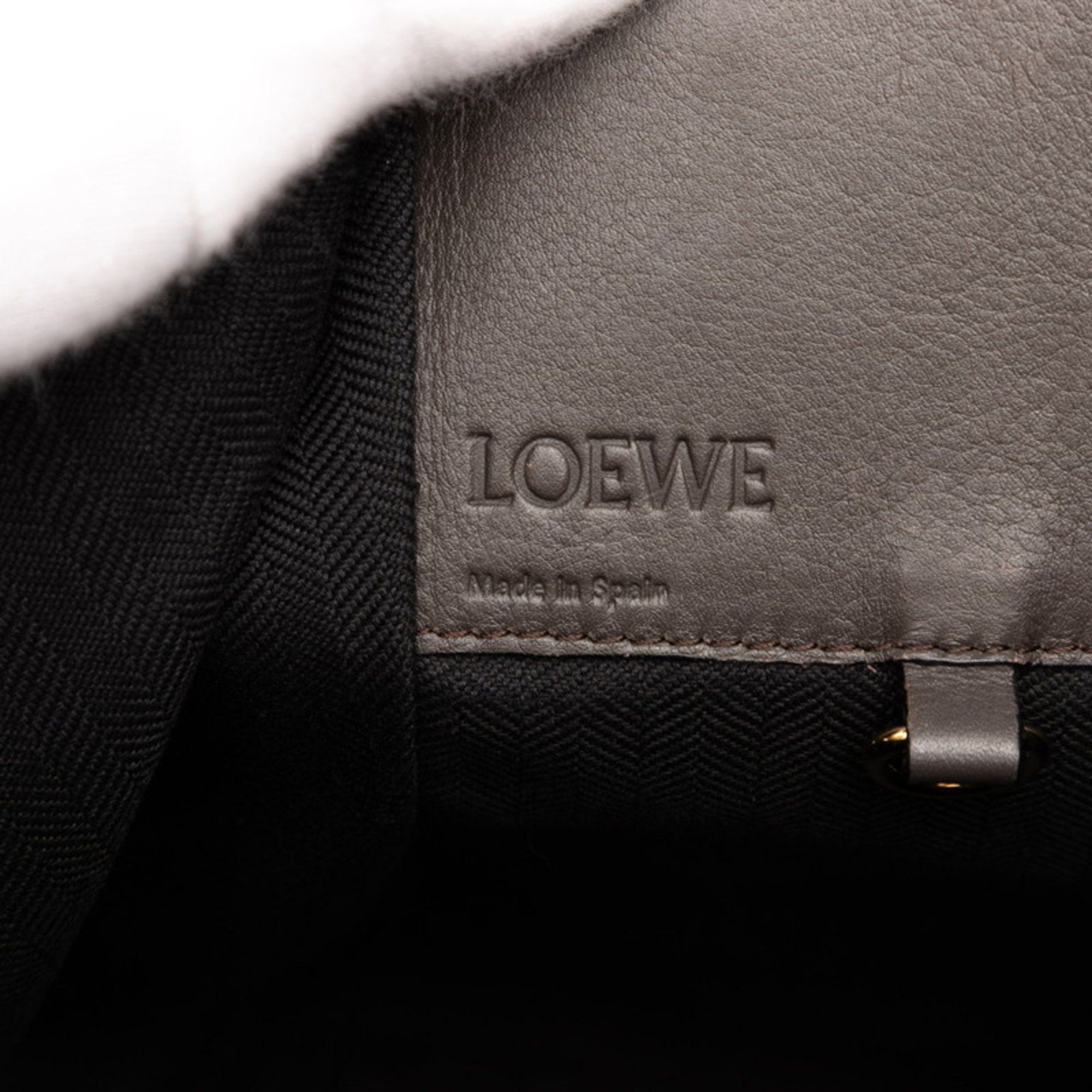 Loewe LOEWE Anagram Hammock Small Handbag/Shoulder Bag, 2-Way, Beige/Brown Leather, Women's Size ONE SIZE - 5 Thumbnail