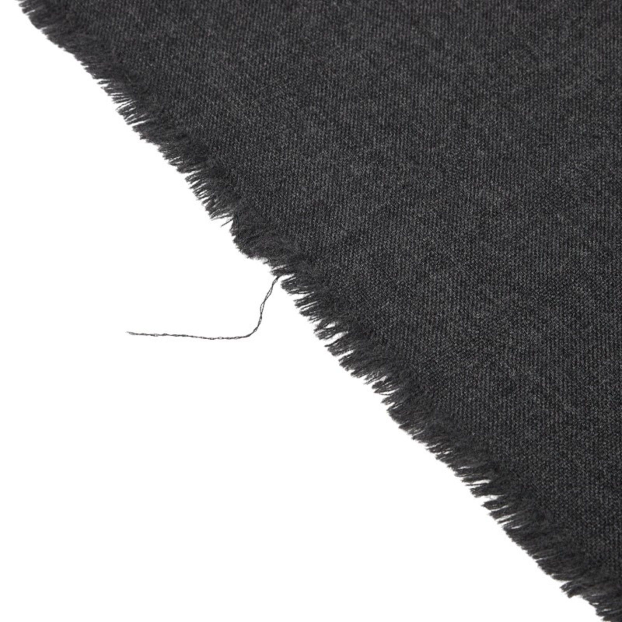 Fendi Fendi logo fringe scarf, grey wool, women's Size ONE SIZE - 3 Thumbnail