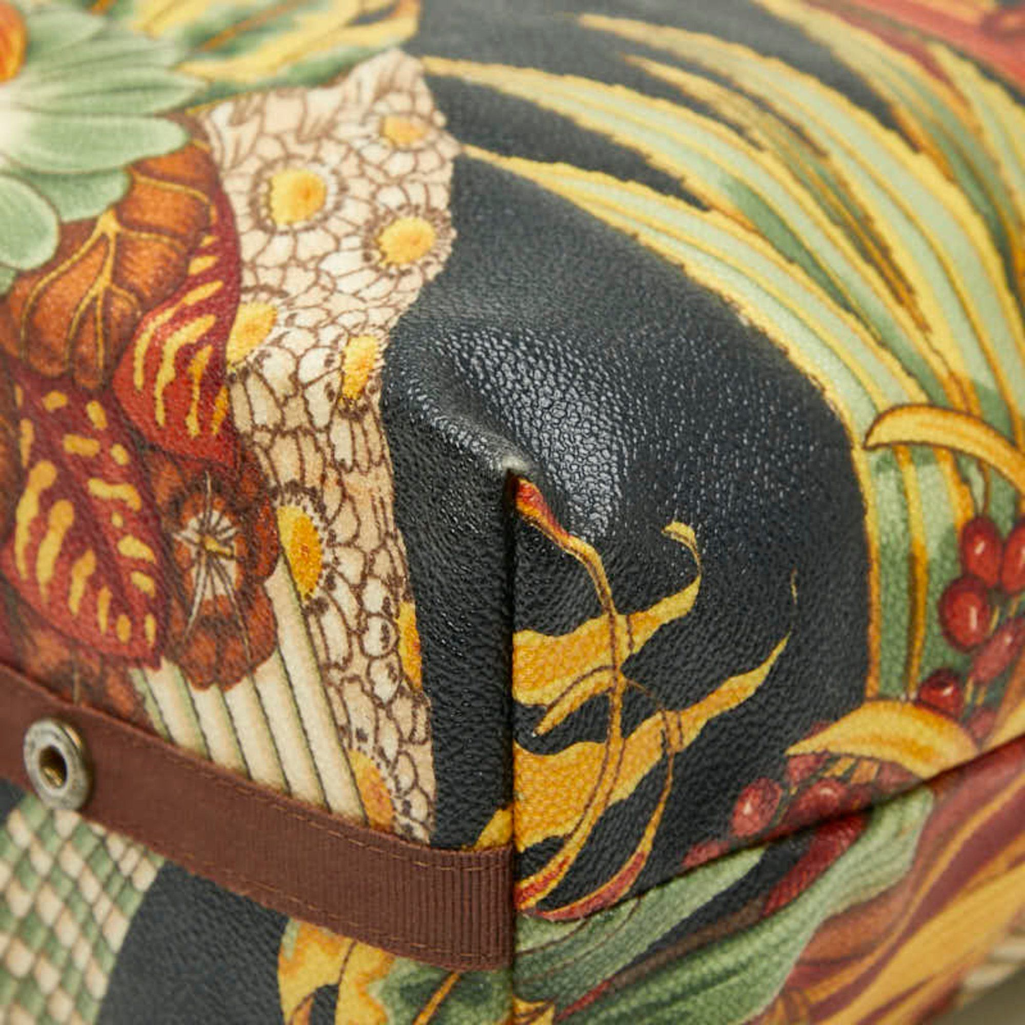 Salvatore Ferragamo Salvatore Ferragamo Botanical Folding Tote Bag in Multicolored Leather for Women Size ONE SIZE - 4 Thumbnail