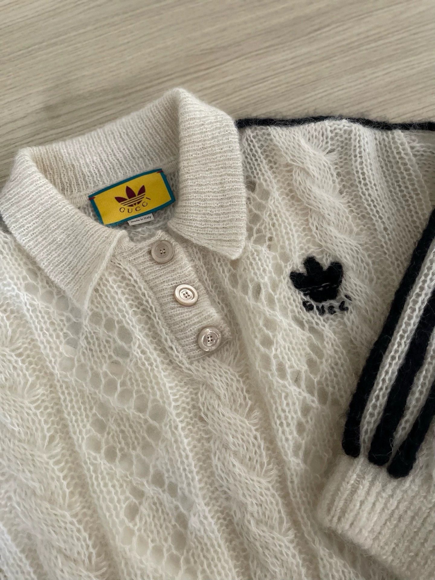 Gucci Gucci Adidas co-branded knit sweater L - dmc Size US L / EU 52-54 / 3 - 4 Thumbnail