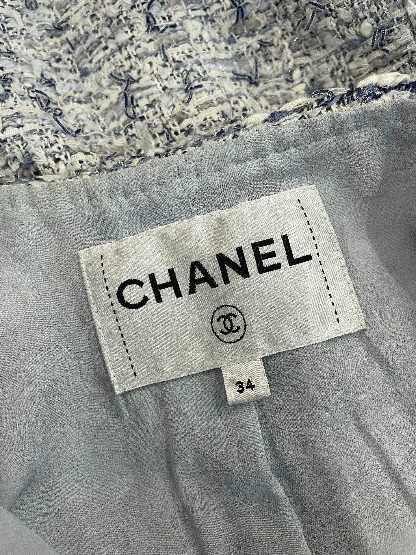 Chanel Chanel Cruise Blue Tweed Long Coat - dmc Size US XS / EU 42 / 0 - 5 Thumbnail
