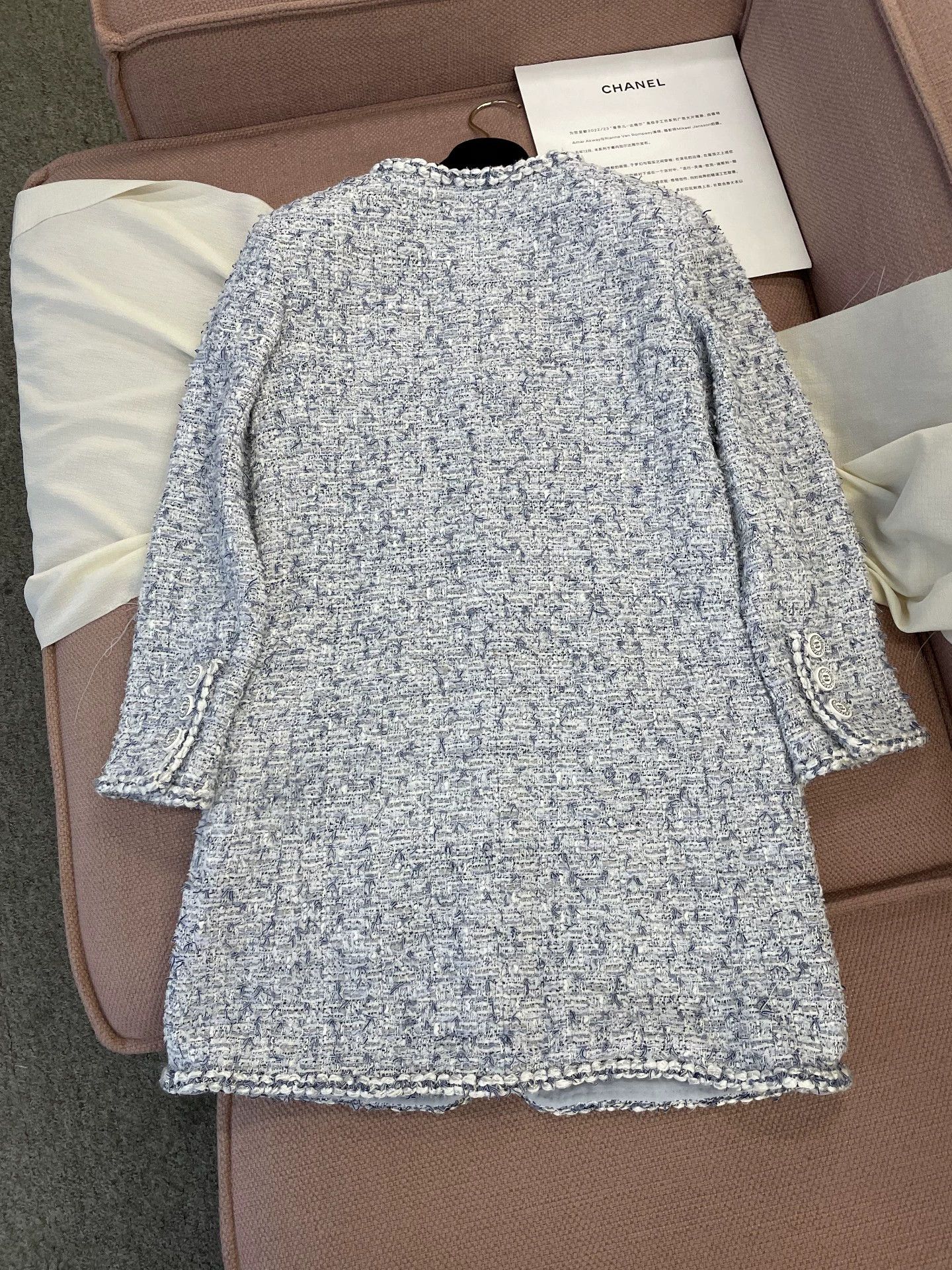 Chanel Chanel Cruise Blue Tweed Long Coat - dmc Size US XS / EU 42 / 0 - 4 Thumbnail