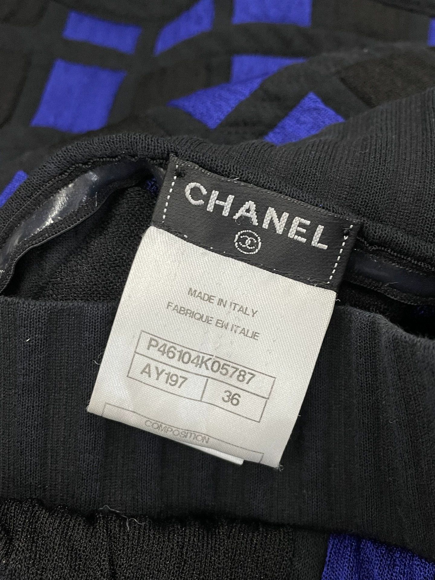 Chanel Chanel Blue Black Plaid Strapless Dress - dmc Size US S / EU 44-46 / 1 - 5 Thumbnail