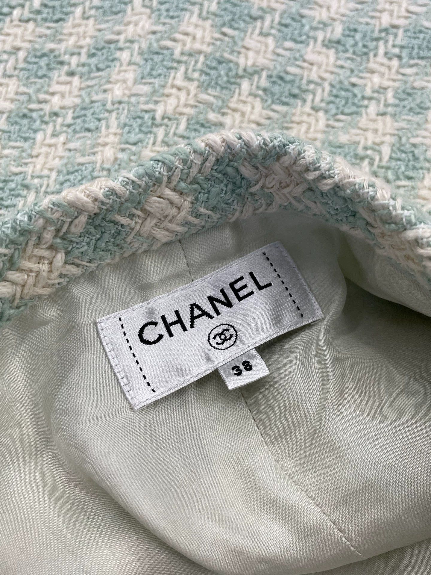 Chanel Chanel 23S Mint Green Plaid Mini Skirt - dmc Size US 38 / EU 54 - 4 Thumbnail
