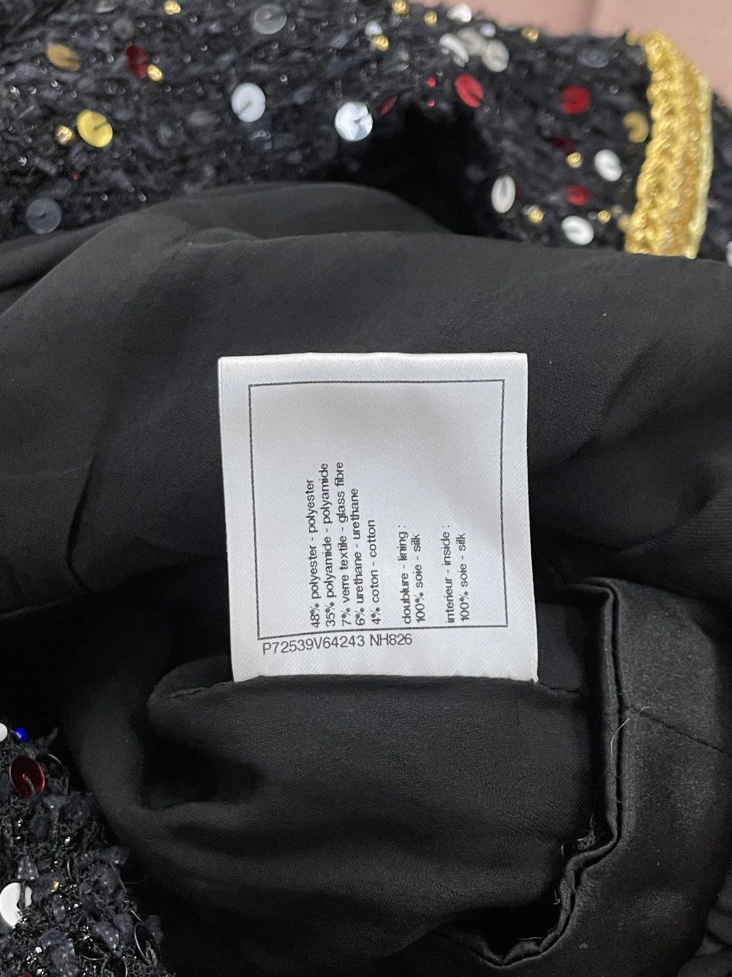 Chanel Chanel 22S Sequin Black Gold Dress - dmc Size US 38 / EU 54 - 6 Thumbnail