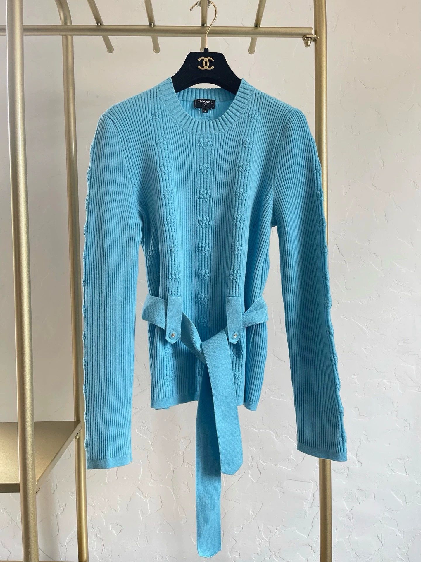 Chanel Chanel 2025 Blue Belted Top - dmc Size US M / EU 48-50 / 2 - 2 Thumbnail