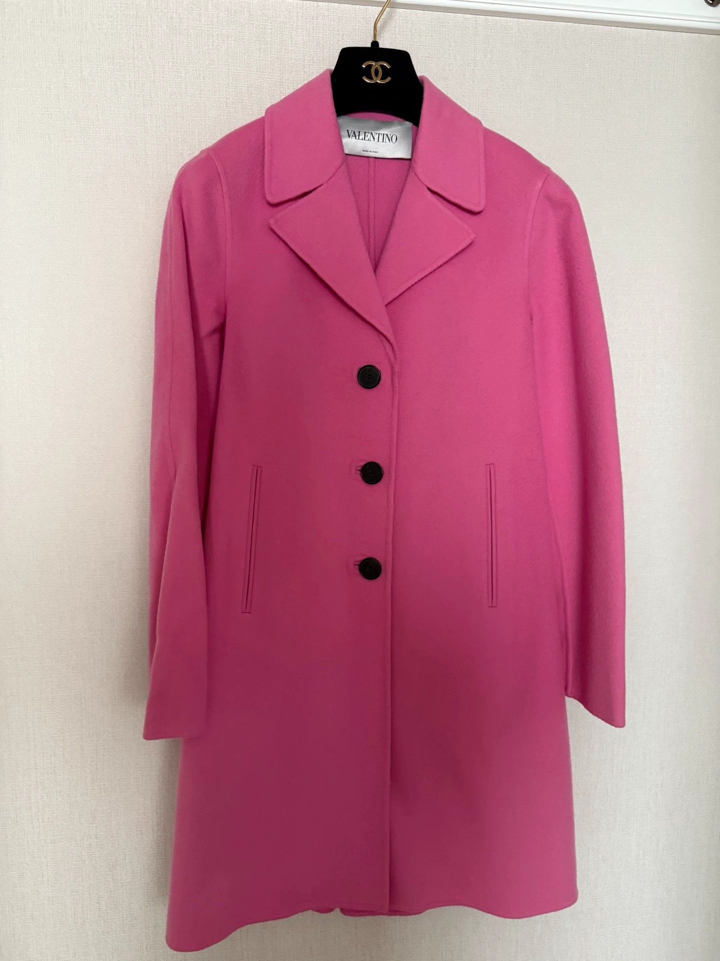 Hermes Pink Wool Cashmere Long Coat - dmc Size US S / EU 44-46 / 1 - 5 Thumbnail