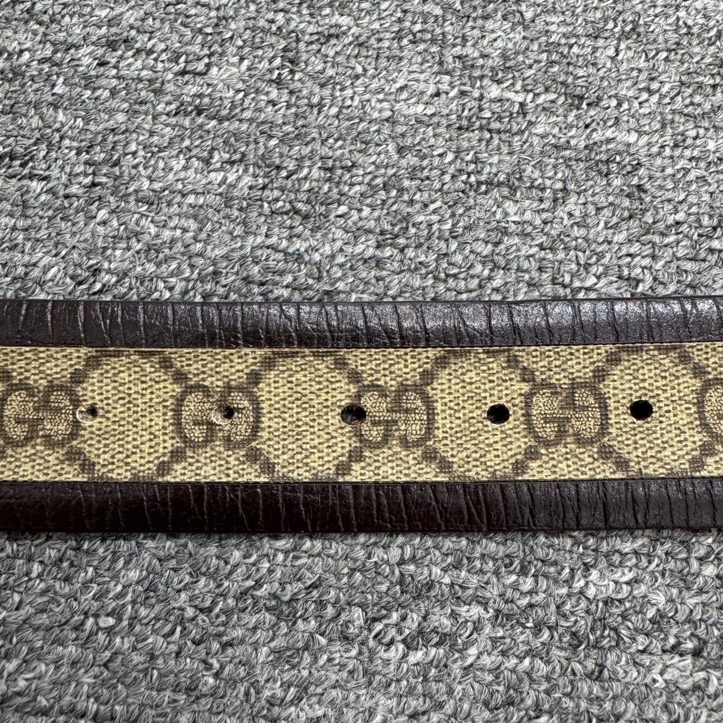 Gucci GUCCI Brown Fabric Leather Belt - dmc Size ONE SIZE - 5 Thumbnail