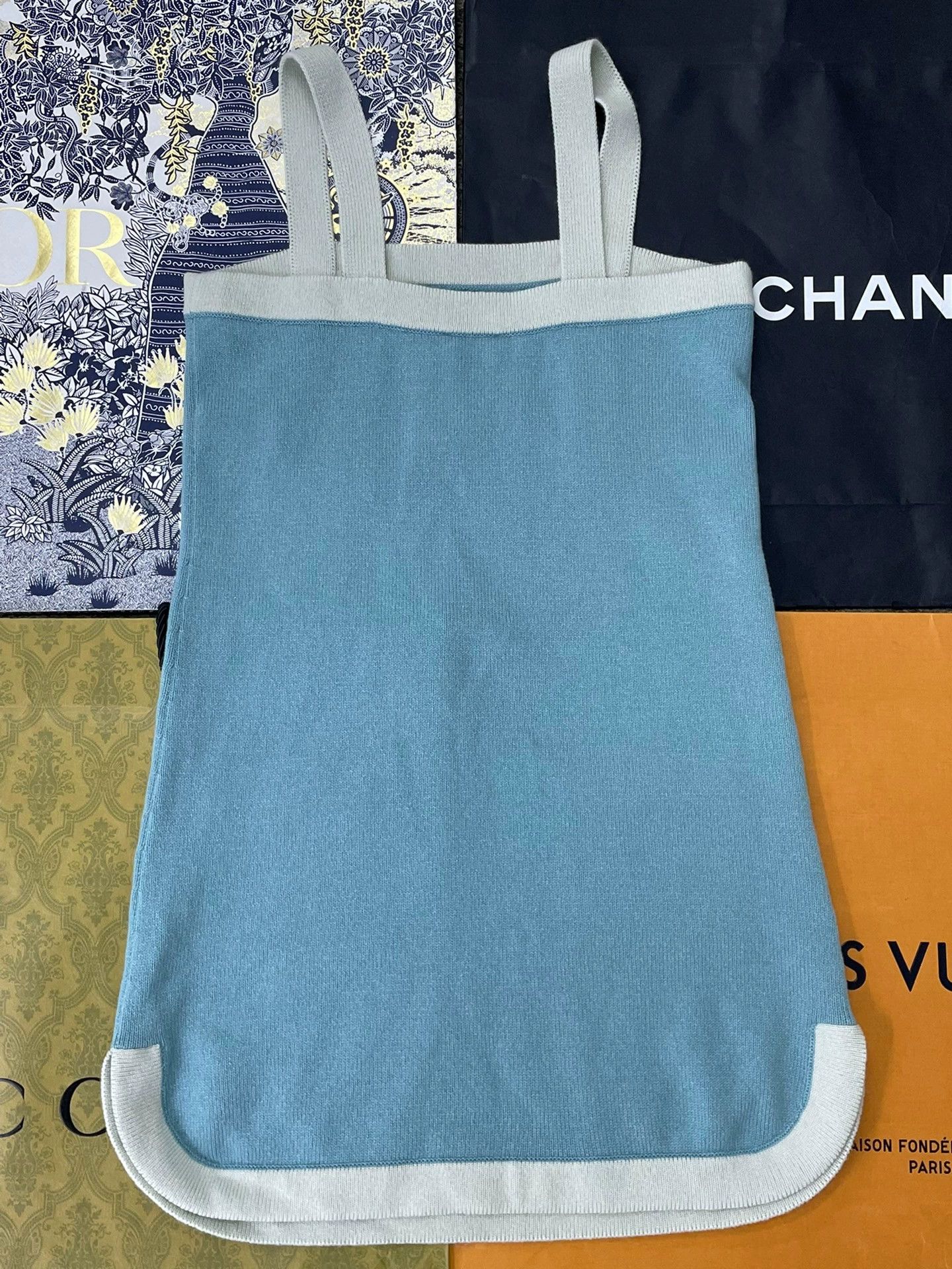 Chanel Chanel 25A Blue Colorblock Sling Dress - dmc Size US M / EU 48-50 / 2 - 3 Thumbnail