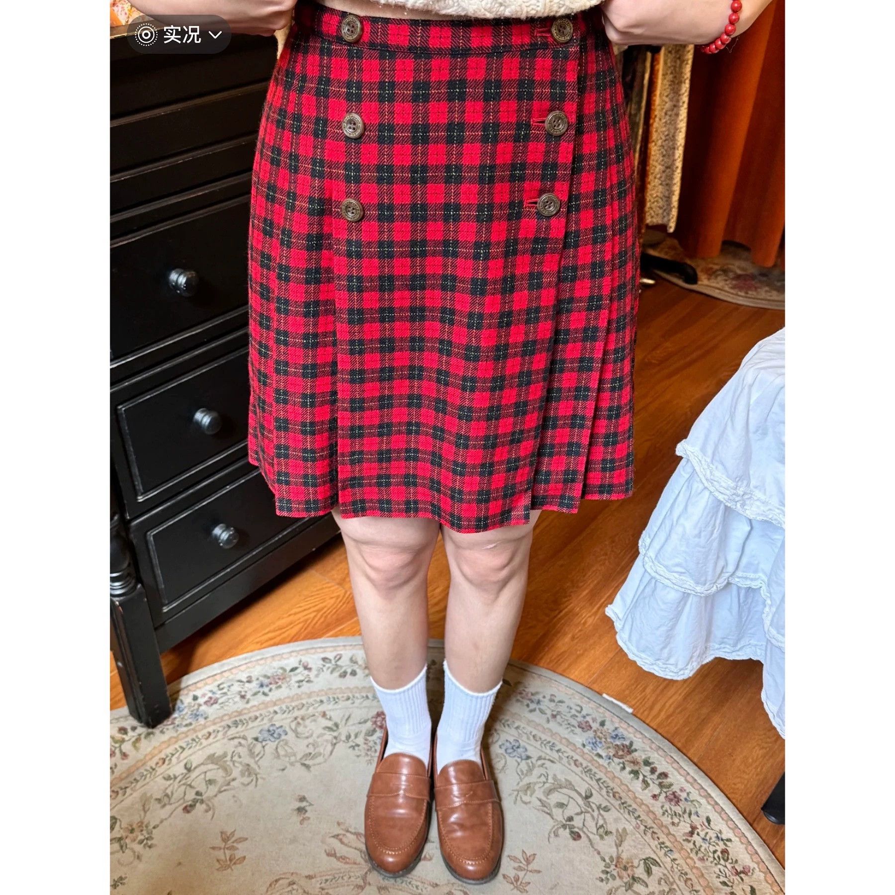 Burberry Burberry Red Plaid Pleated Skirt - dmc Size US 26 / EU 42 - 6 Thumbnail