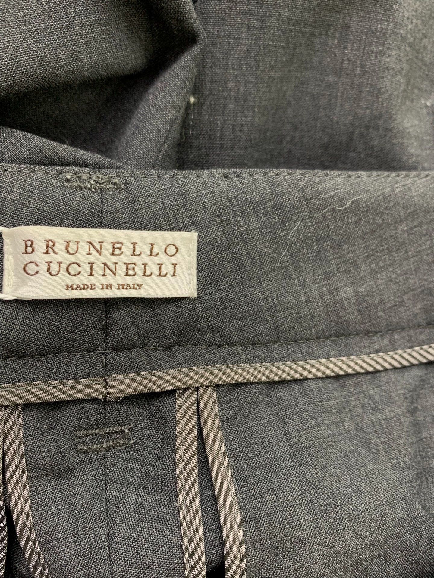 Brunello Cucinelli Brunello Cucinelli Grey Beaded Trousers - dmc Size US 31 - 4 Thumbnail