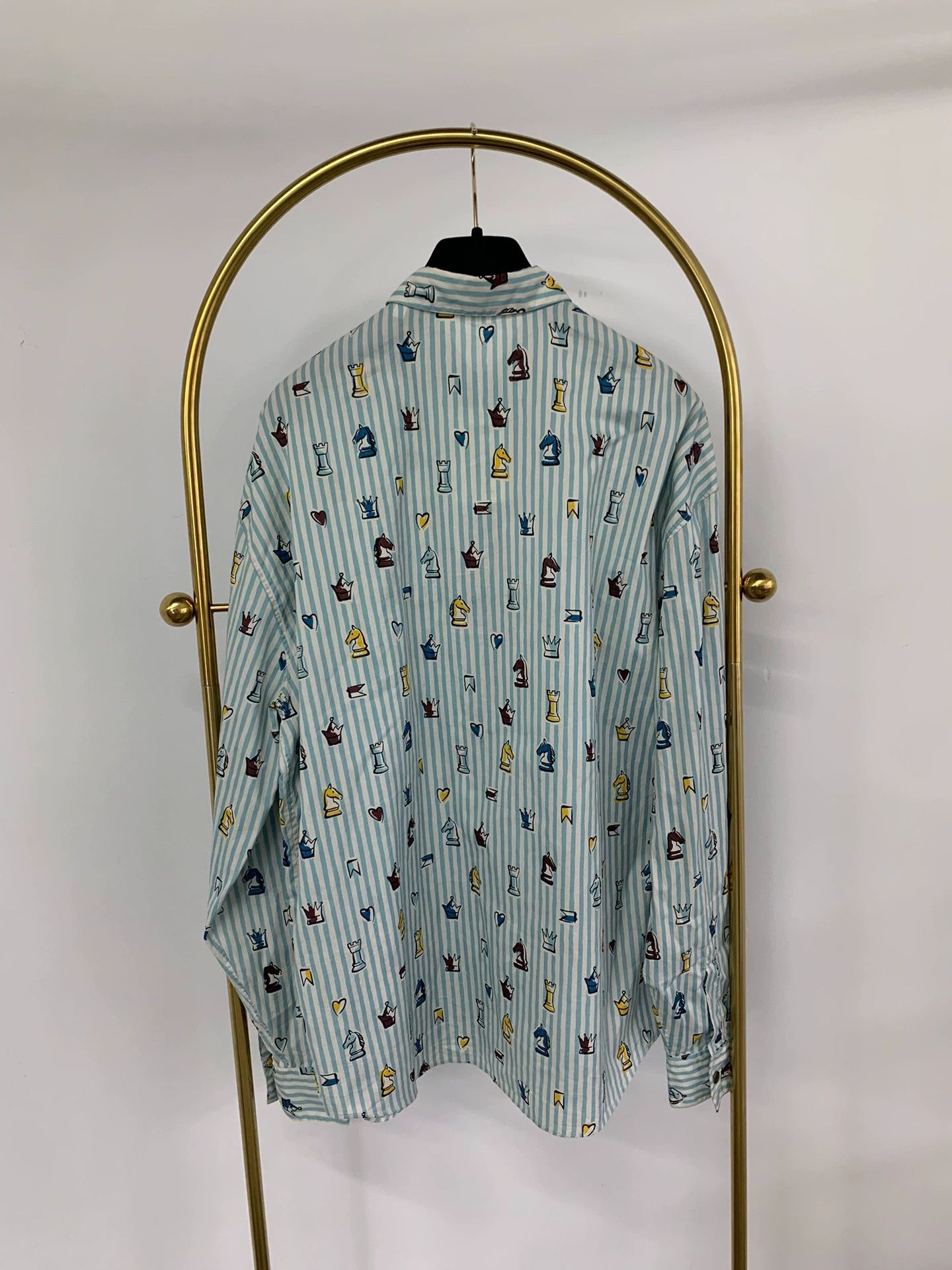 Hermes Hermes Blue Stripe Horse Print Shirt - dmc Size US M / EU 48-50 / 2 - 3 Thumbnail