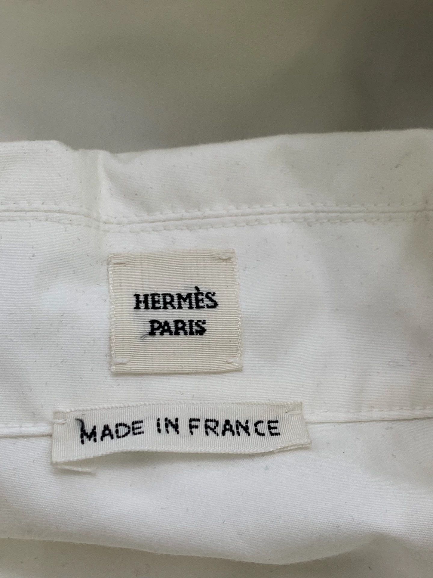 Hermes Hermes White Waist-Cinched Shirt - dmc Size US M / EU 48-50 / 2 - 4 Thumbnail