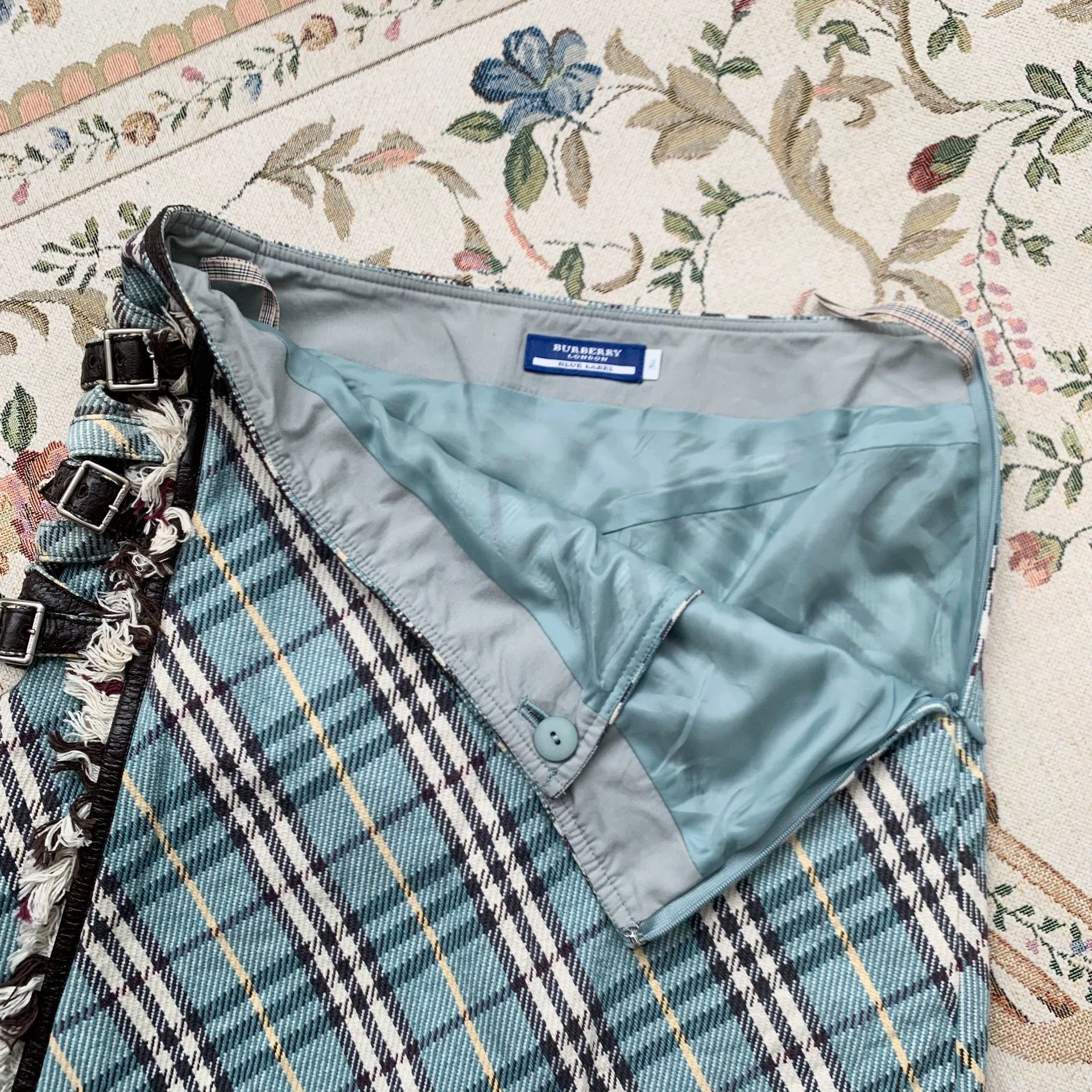 Burberry Burberry Vintage Mint Green Plaid Skirt - dmc Size US 28 / EU 44 - 3 Thumbnail