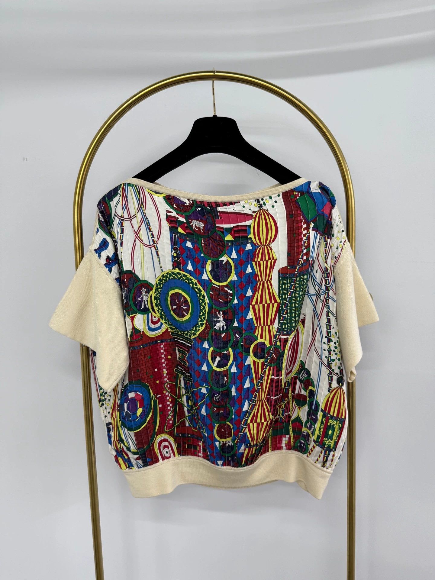 Hermes Hermes Printed Knit Short Sleeve Top - dmc Size US S / EU 44-46 / 1 - 2 Thumbnail