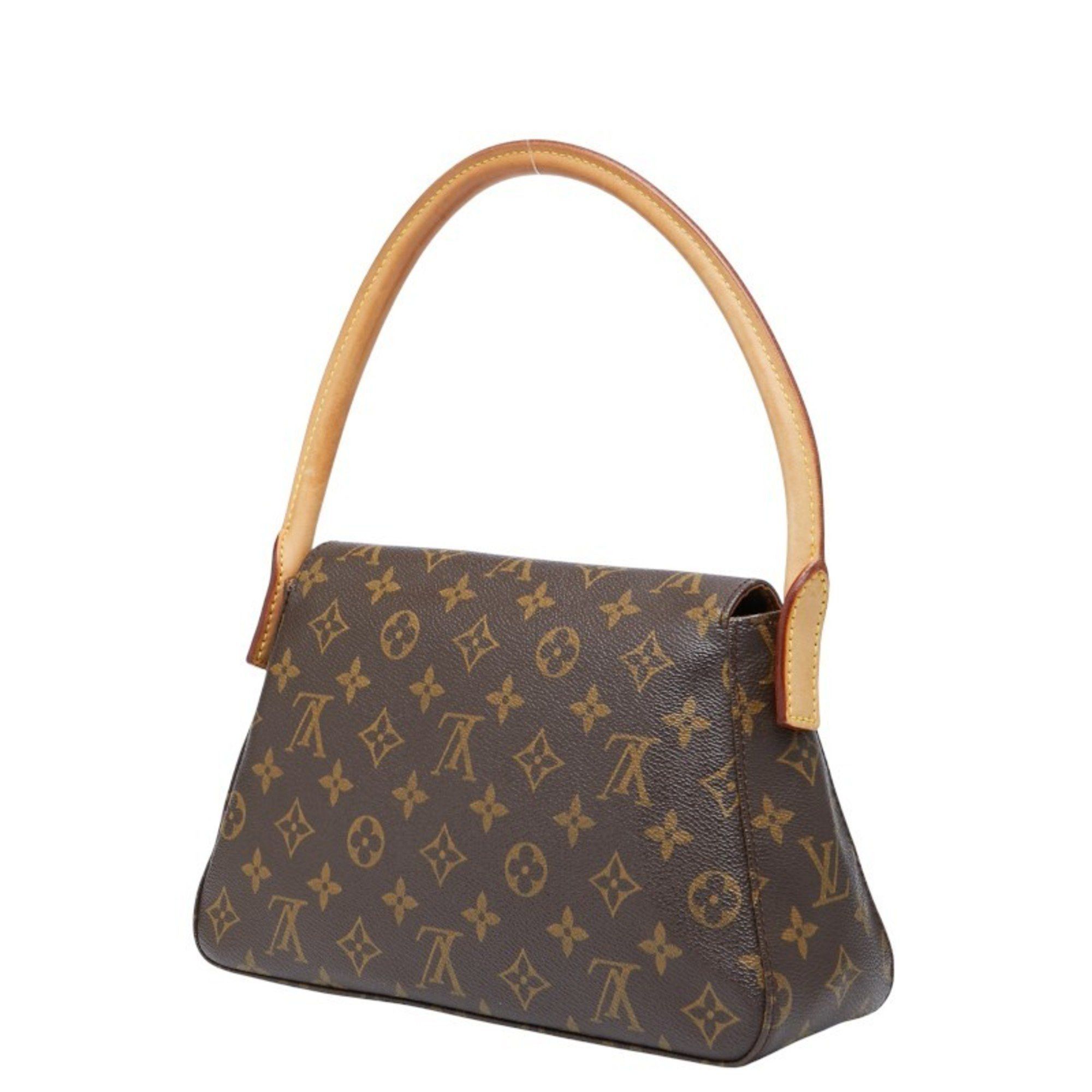Louis Vuitton Louis Vuitton Monogram Mini Looping Shoulder Bag/Handbag M51147 Brown Leather Women's LOUIS VUITTON Size ONE SIZE - 2 Thumbnail