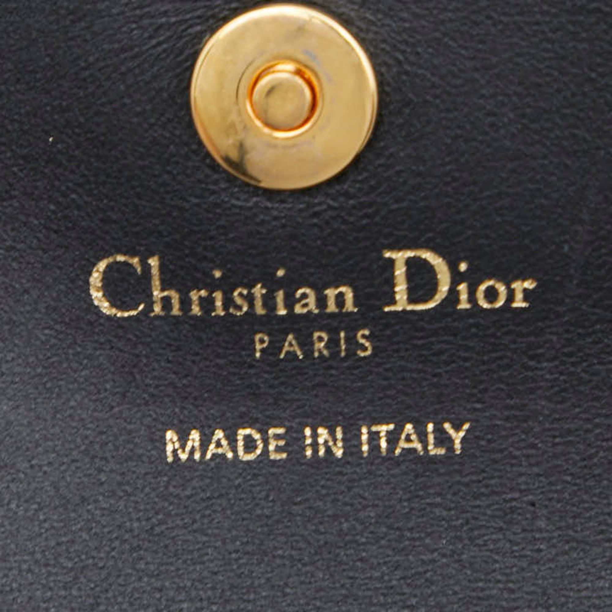 Dior Christian Dior Dior Cannage Jolie Glycine Bifold Wallet S3102UNJB Black Lambskin Women's Size ONE SIZE - 8 Thumbnail