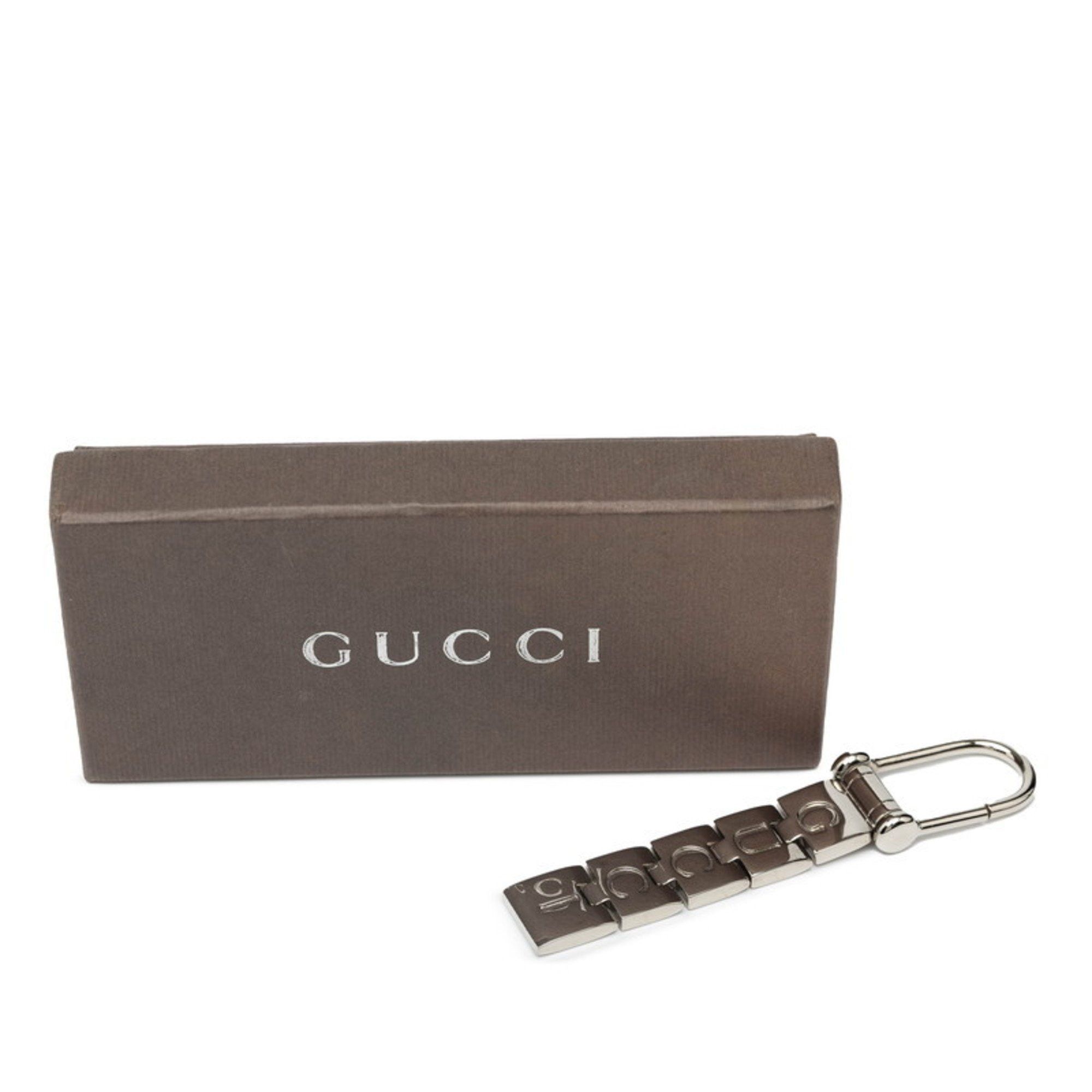 Gucci Gucci logo keychain charm in silver metal for women. Size ONE SIZE - 4 Thumbnail