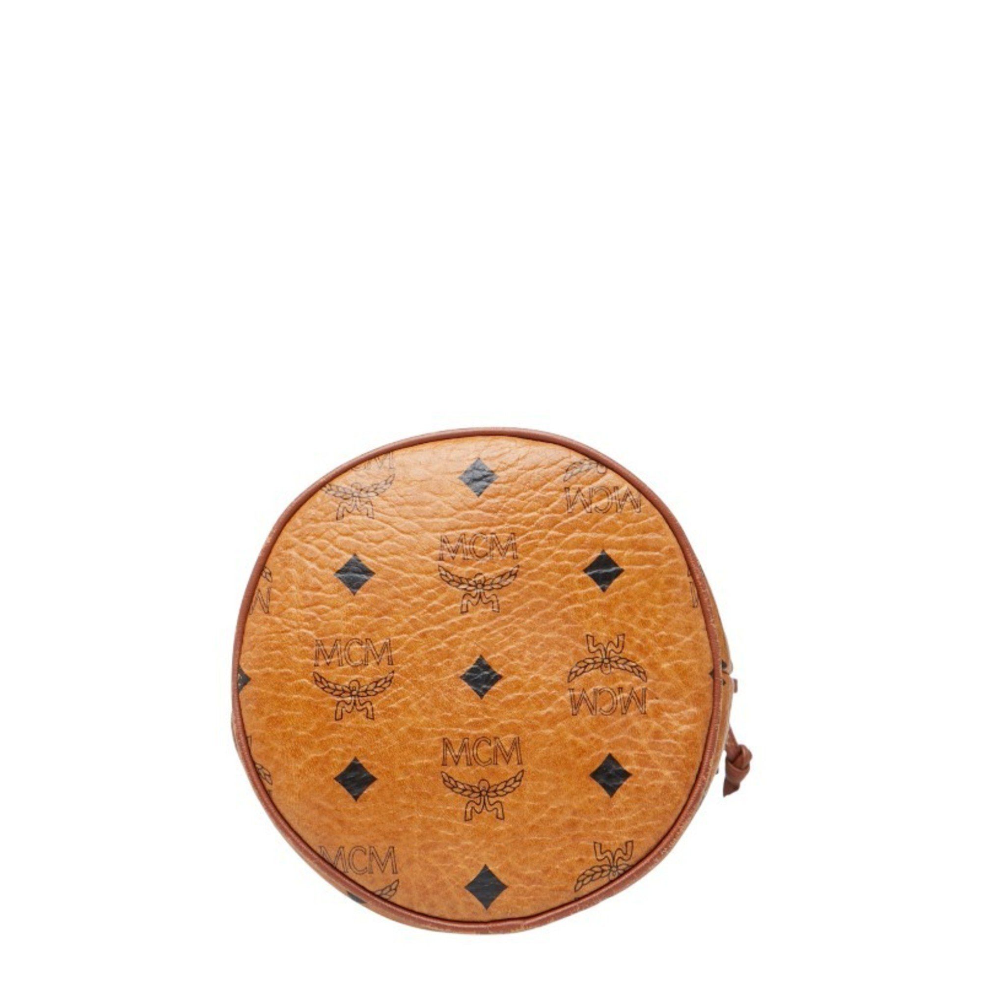 MCM MCM Visetos Logogram Shoulder Bag in Brown Leather for Women Size ONE SIZE - 3 Thumbnail